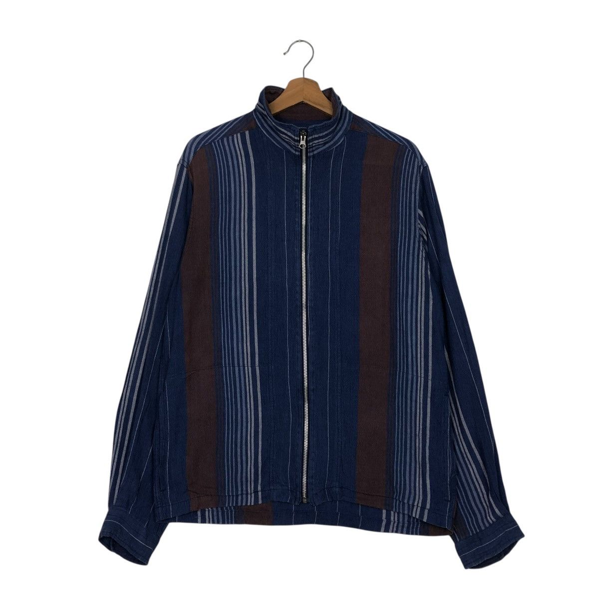 Japanese Brand 🔥VINTAGE STRIPPED CHORE JACKET LESVIS BAOIS ISSEY MIYAKE Size US M / EU 48-50 / 2 - 3 Thumbnail