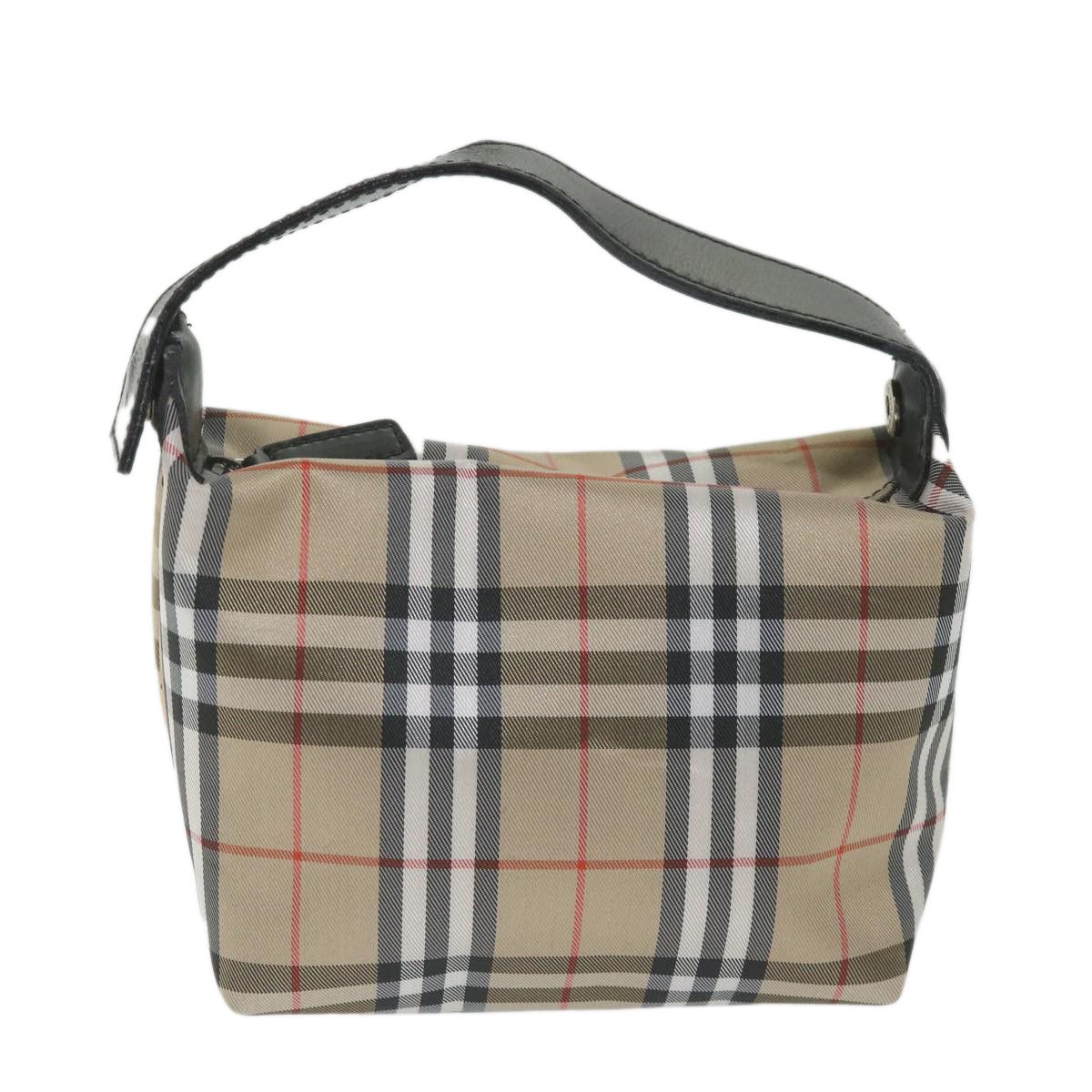 image of Burberry House Check Clutch in Beige, Women's