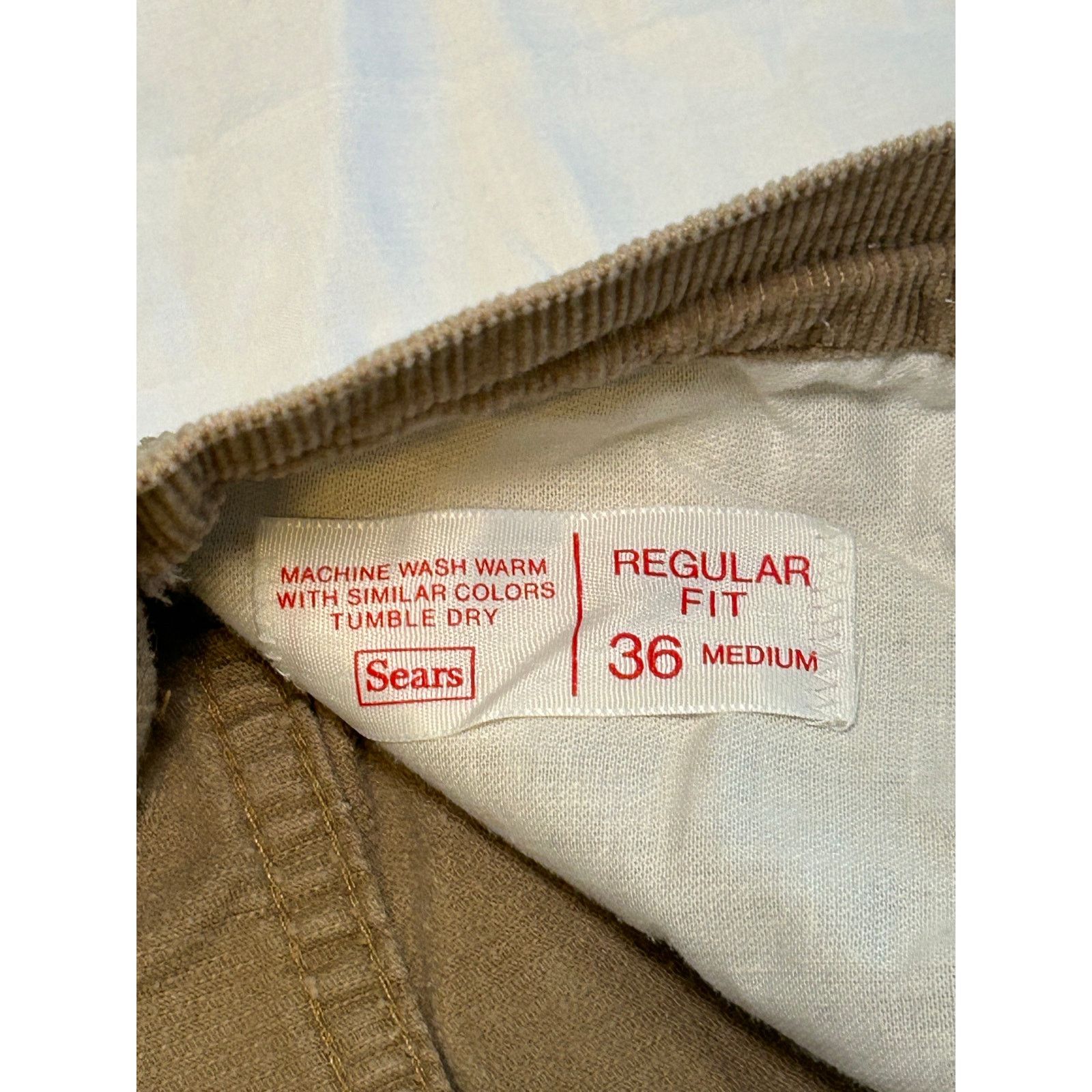Sears Corduroy Classic: The Retro Jeans Men’s 36 Regular Fit Size US 36 / EU 52 - 5 Thumbnail