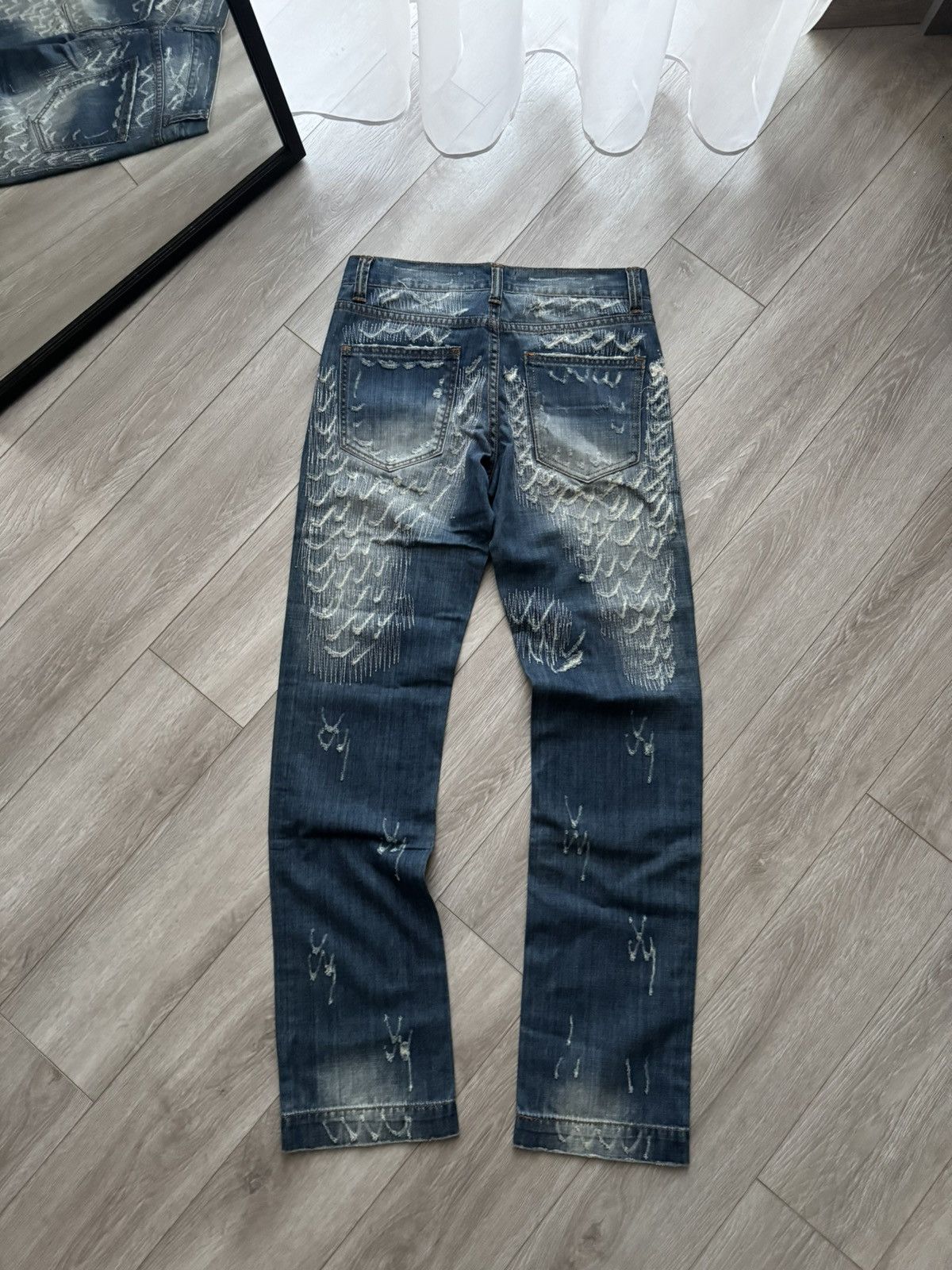 Dolce & Gabbana Rare Vintage D&G Distressed Paint Splatter Jeans Size US 30 / EU 46 - 2 Thumbnail