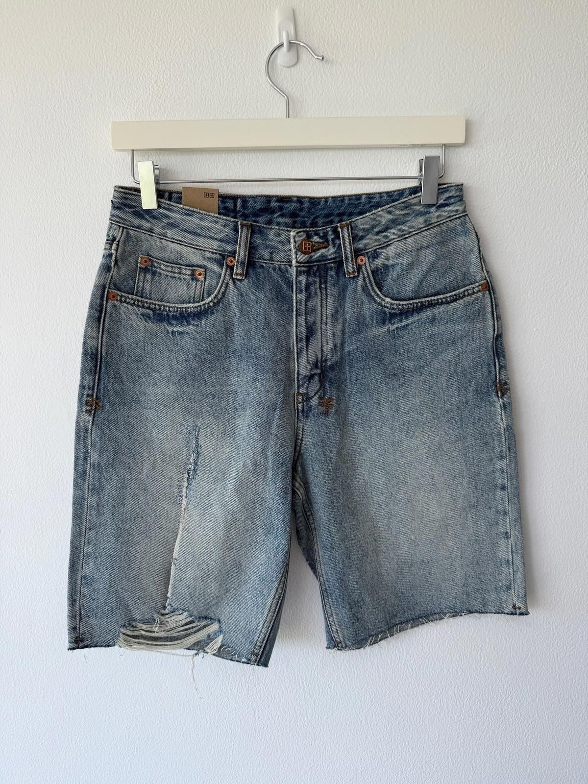 Ksubi new ksubi womens denim brooklyn shorts blue 28 lifetime rip Size 23" - 2 Thumbnail