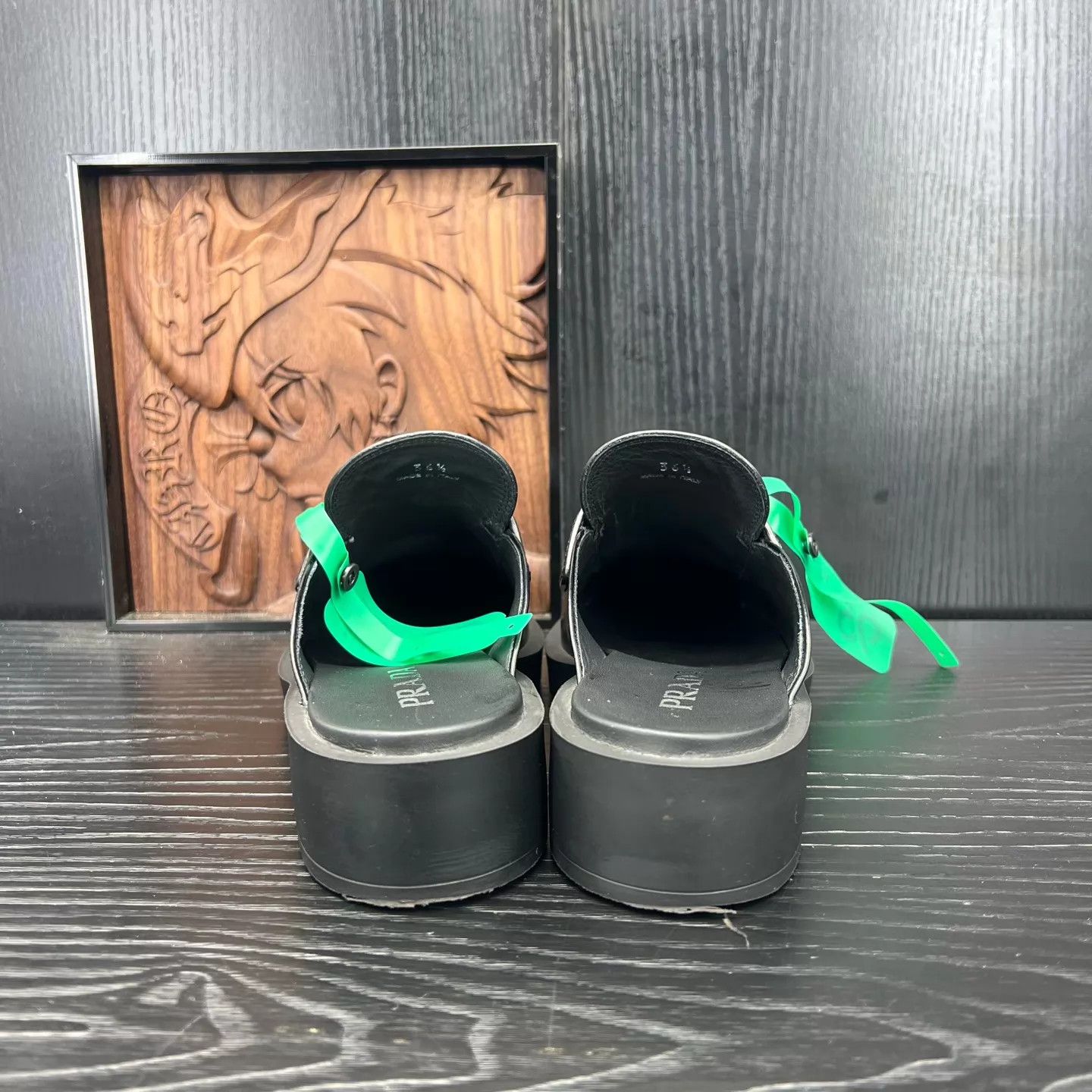 Prada Prada Black Mule Size 36.5 Size US 6 / IT 36 - 6 Thumbnail