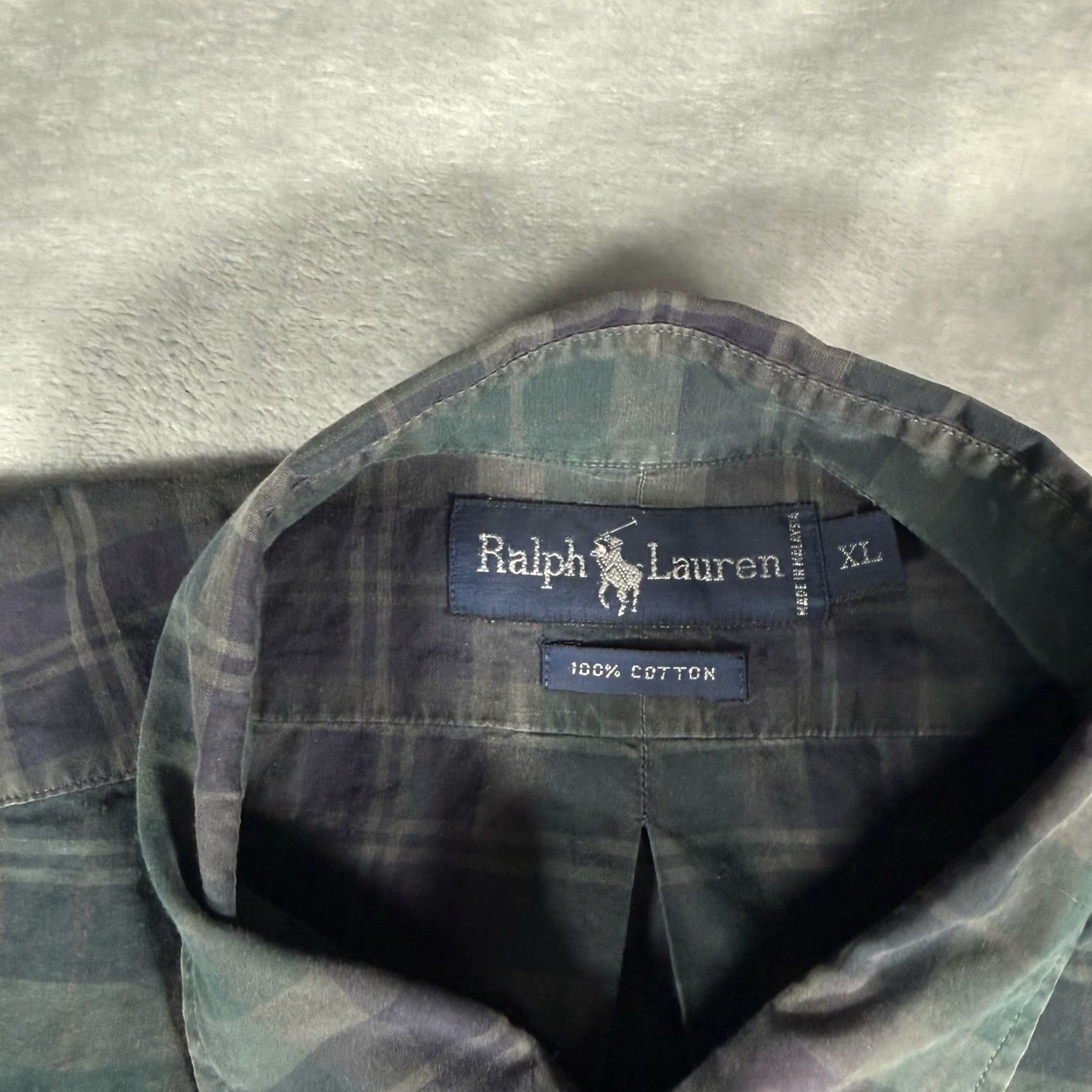Polo Ralph Lauren VINTAGE Polo Ralph Lauren Shirt Plaid Button-Down XL Blue Mens Classic 90s Preppy Logo Crest Size US XL / EU 56 / 4 - 7 Thumbnail