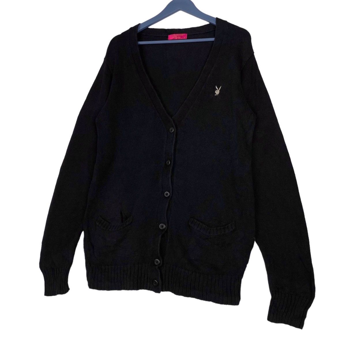 Playboy × Vintage Vintage Playboy Bunny Small Embroidered Logo Cardigan V-Neck Size US M / EU 48-50 / 2 - 2 Thumbnail
