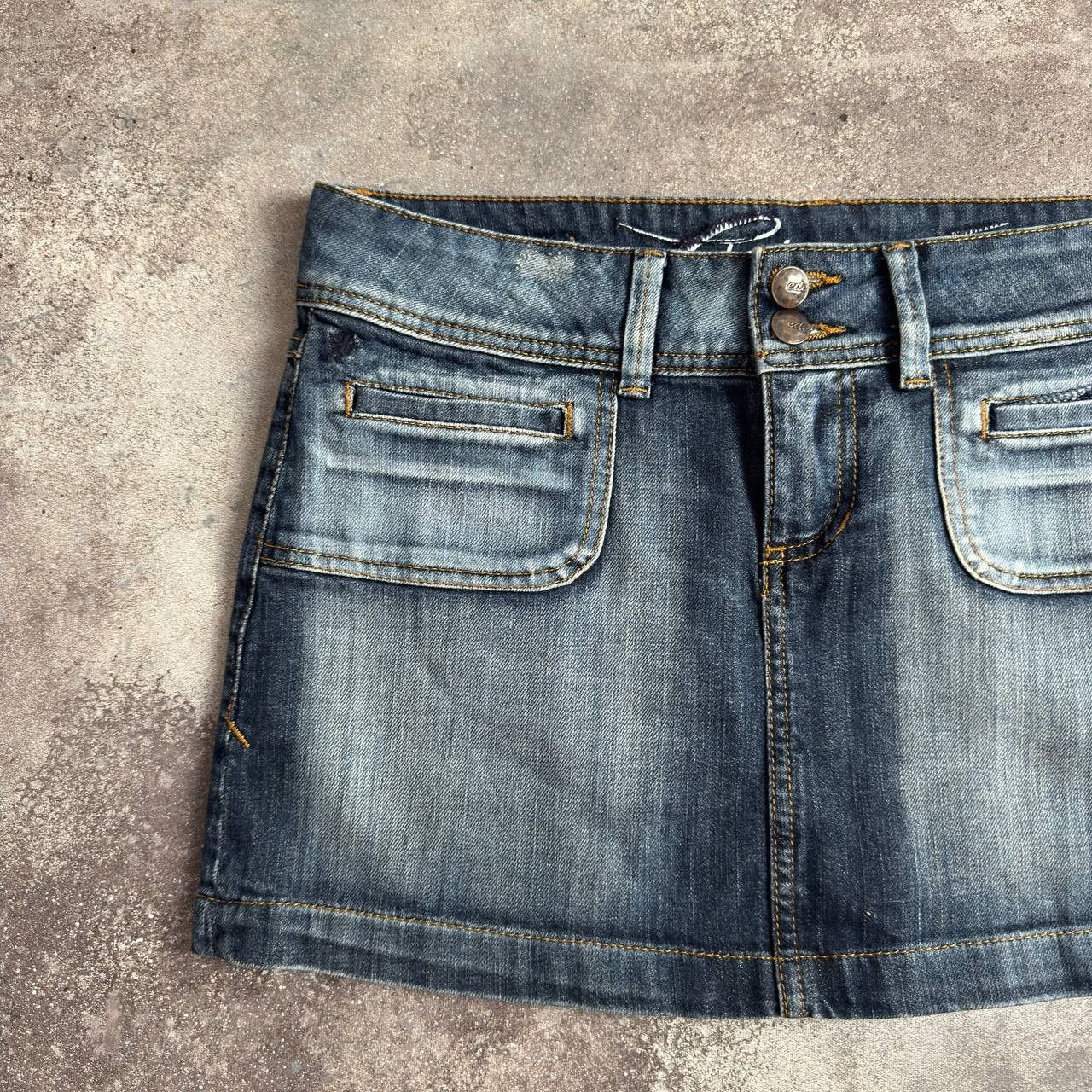 Hysteric Glamour × Japanese Brand × Vintage Espirit Vintage Y2K Washed Sexy Mini Skirt Size 32" / US 10 / IT 46 - 3 Thumbnail