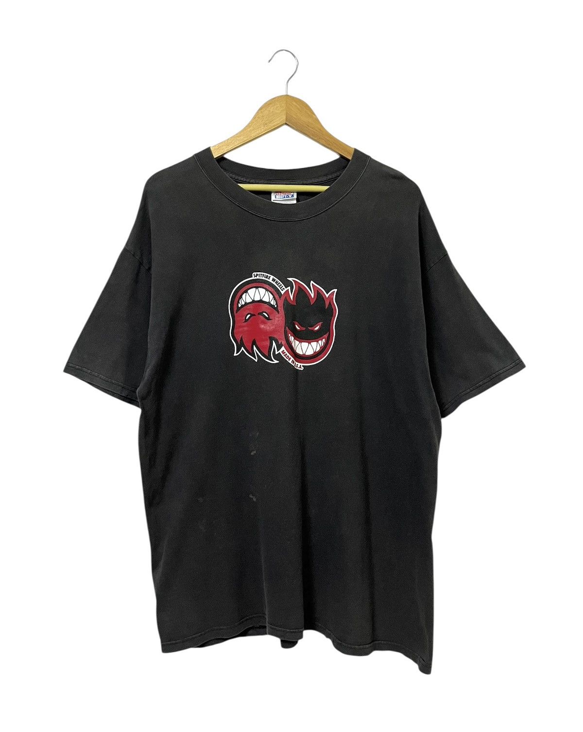 Spitfire VINTAGE 90s SPITFIRE WHEELS USA OG SKATEBOARDS LOGO TSHIRT Size US XL / EU 56 / 4 - 1 Thumbnail