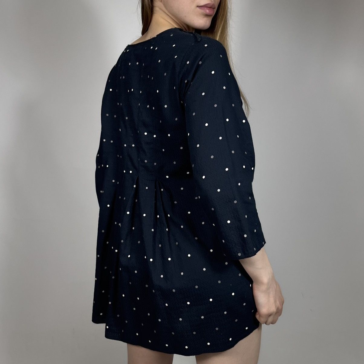 Gudrun Sjoden Vintage Y2K Gundrun Sjoden Polka Dot Retro Flared Mini Dress Size S / US 4 / IT 40 - 2 Thumbnail