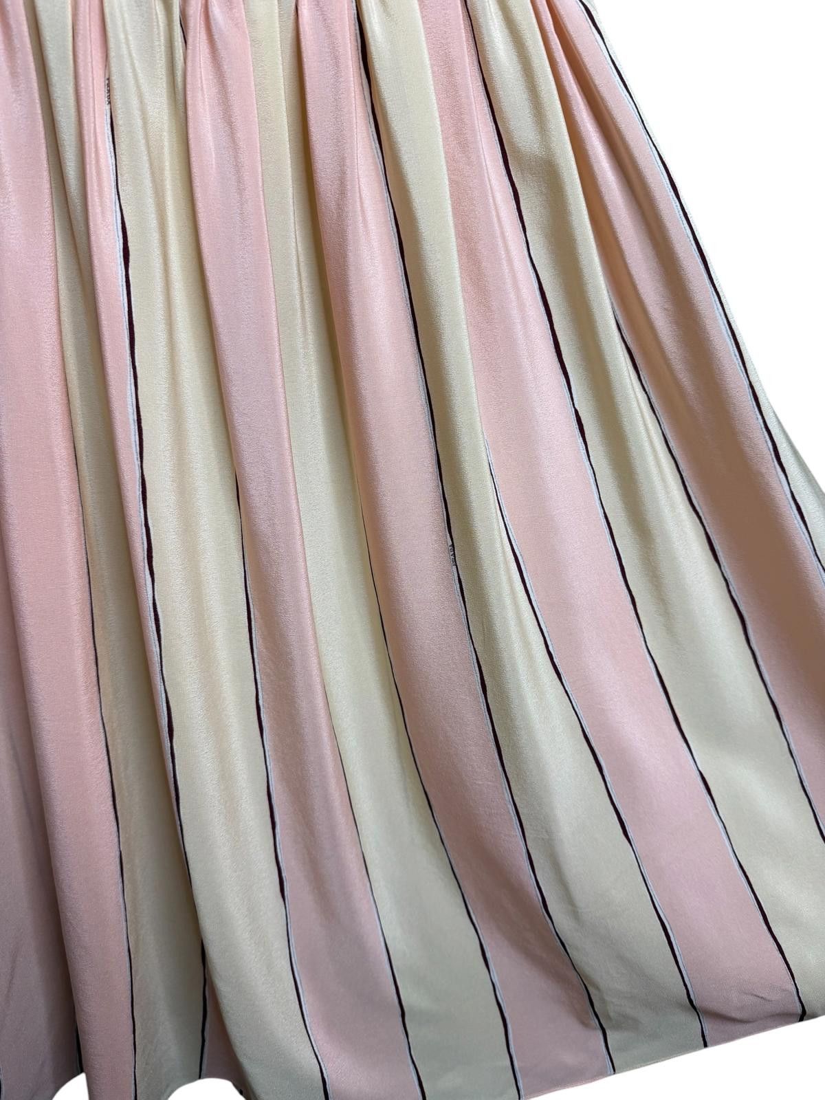 Prada Prada SS2010 Silk Stripe Dress Pink Cream Pleated IT40 Size S / US 4 / IT 40 - 9 Thumbnail