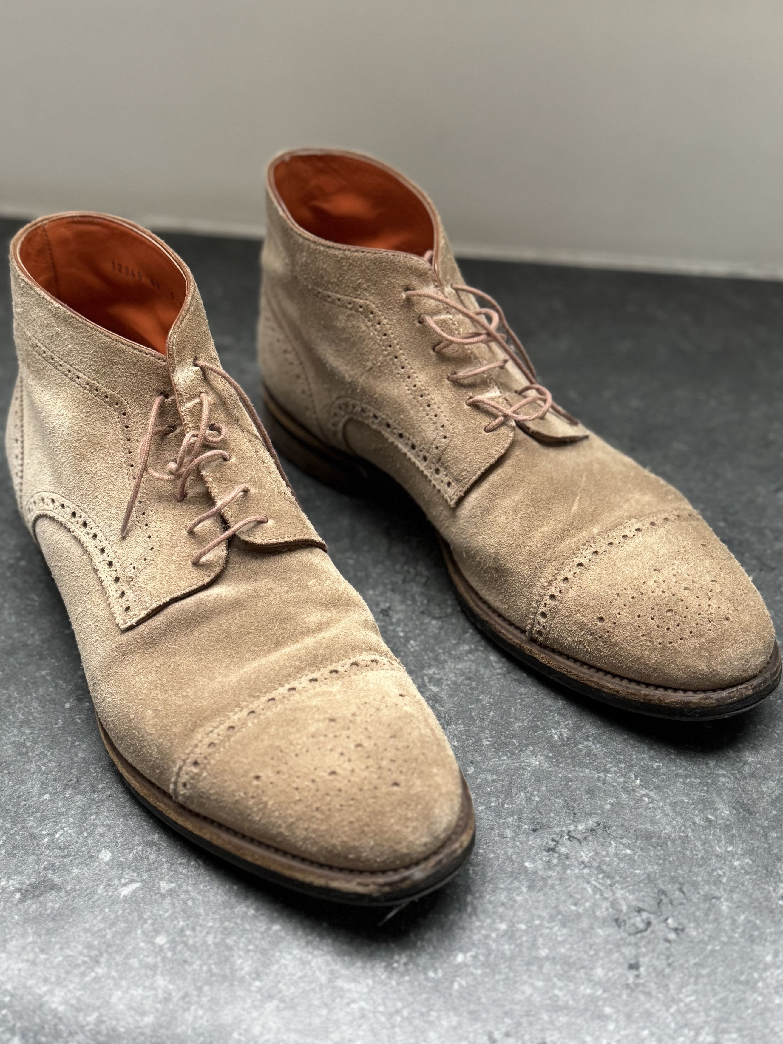 Santoni Fine suede lace-up ankle boot Size US 11.5 / EU 44-45 - 2 Thumbnail