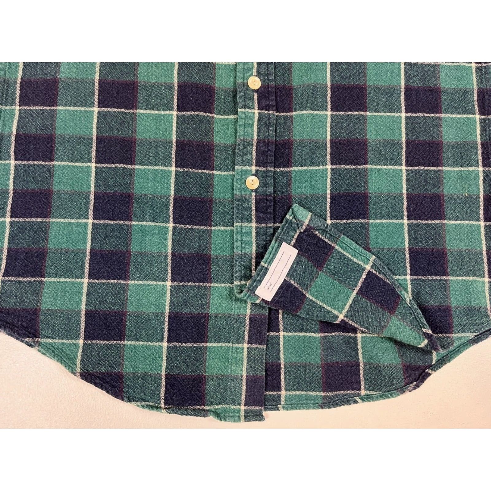 Vintage VINTAGE JACK SPADE Men's Button-Up Heavy Flannel Shirt Plaid Sz M Green 100% Cotton Pockets Designer City Classic Size US M / EU 48-50 / 2 - 6 Thumbnail