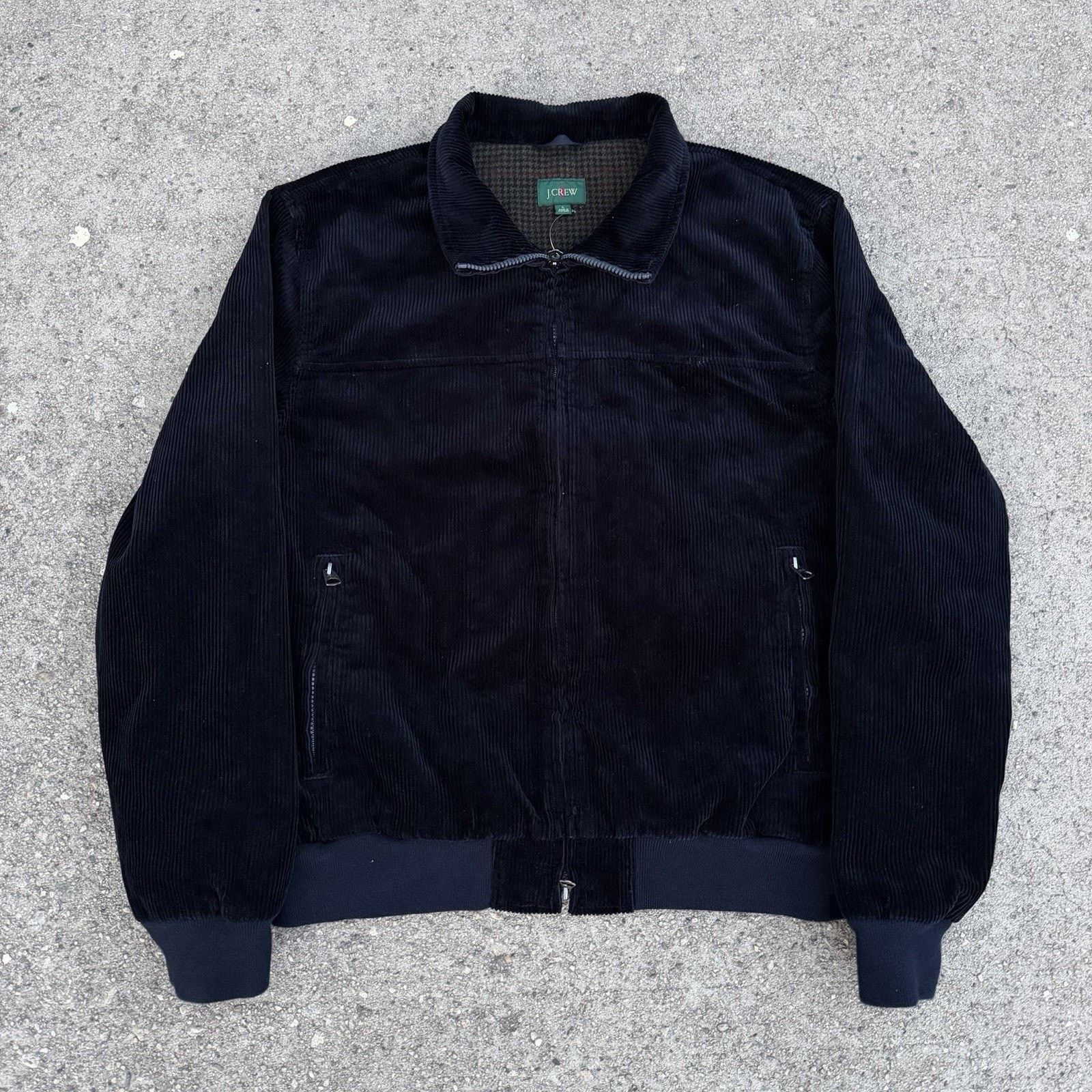J.Crew × Vintage Vintage 90s J Crew Blue Plaid Wool Lined Corduroy Jacket Size US L / EU 52-54 / 3 - 1 Thumbnail