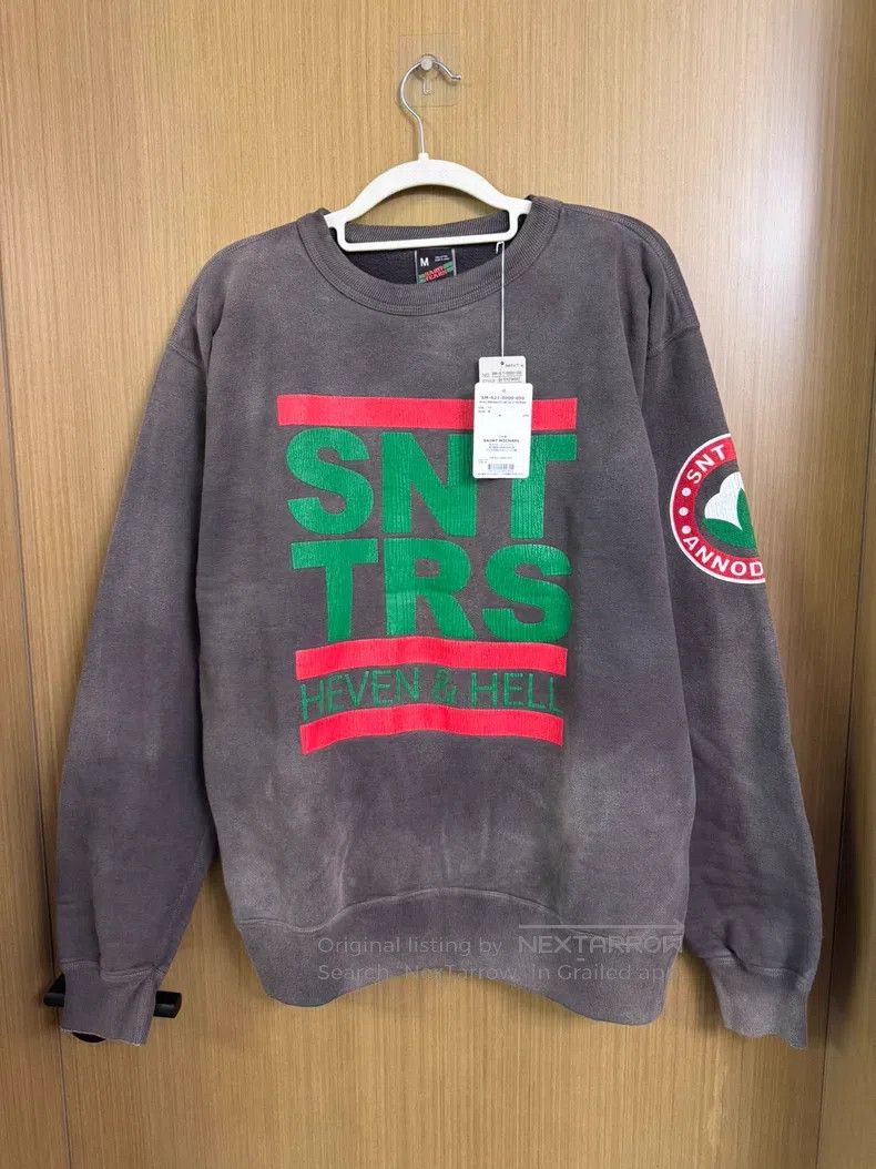 Saint Michael Saint Michael Letter Washing Old Sweater Size US M / EU 48-50 / 2 - 1 Thumbnail