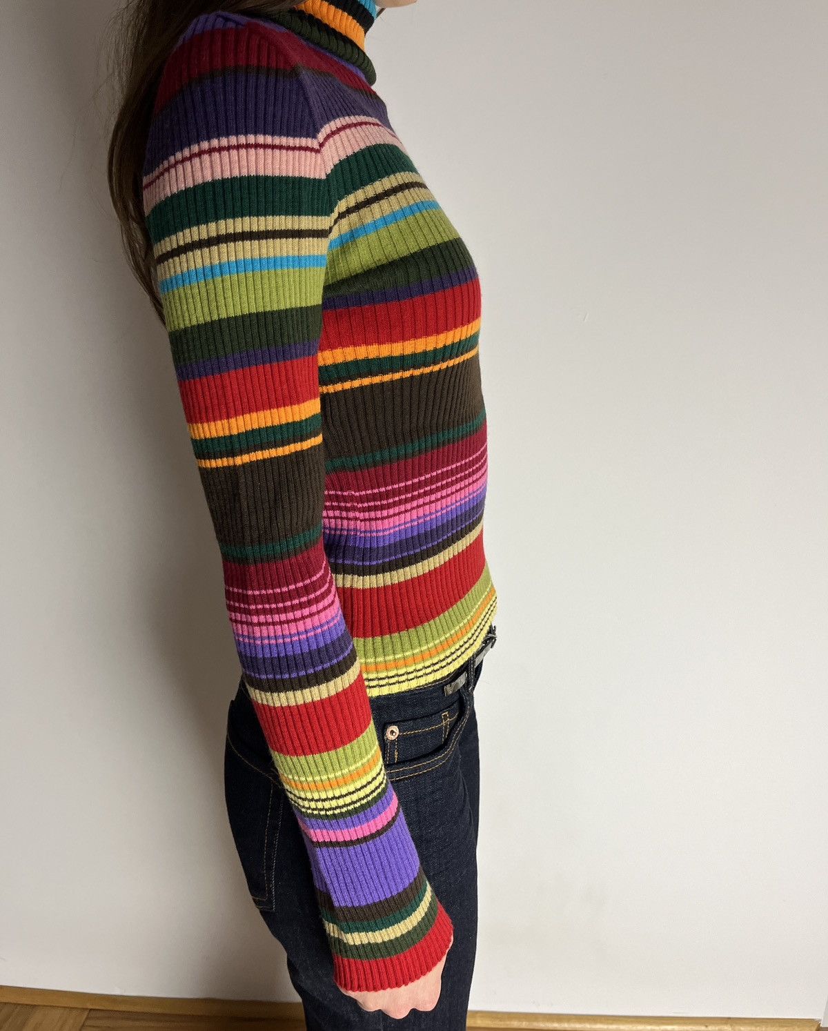 Miss Sixty Vintage Archive Miss Sixty Y2K Striped Turtleneck Sweater Size M / US 6-8 / IT 42-44 - 3 Thumbnail