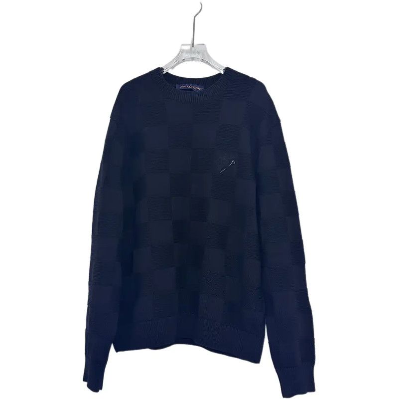 Louis Vuitton Louis Vuitton Black Wool Long Sleeve Sweater 0089 Size US M / EU 48-50 / 2 - 1 Thumbnail