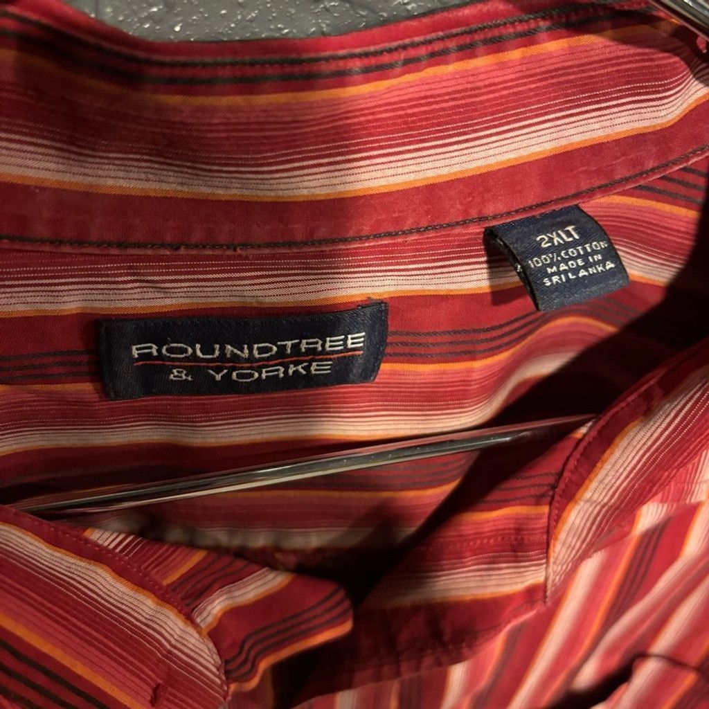 Roundtree & Yorke Roundtree & Yorke Multicolor Striped Button Down Shirt Size US XXL / EU 58 / 5 - 3 Thumbnail