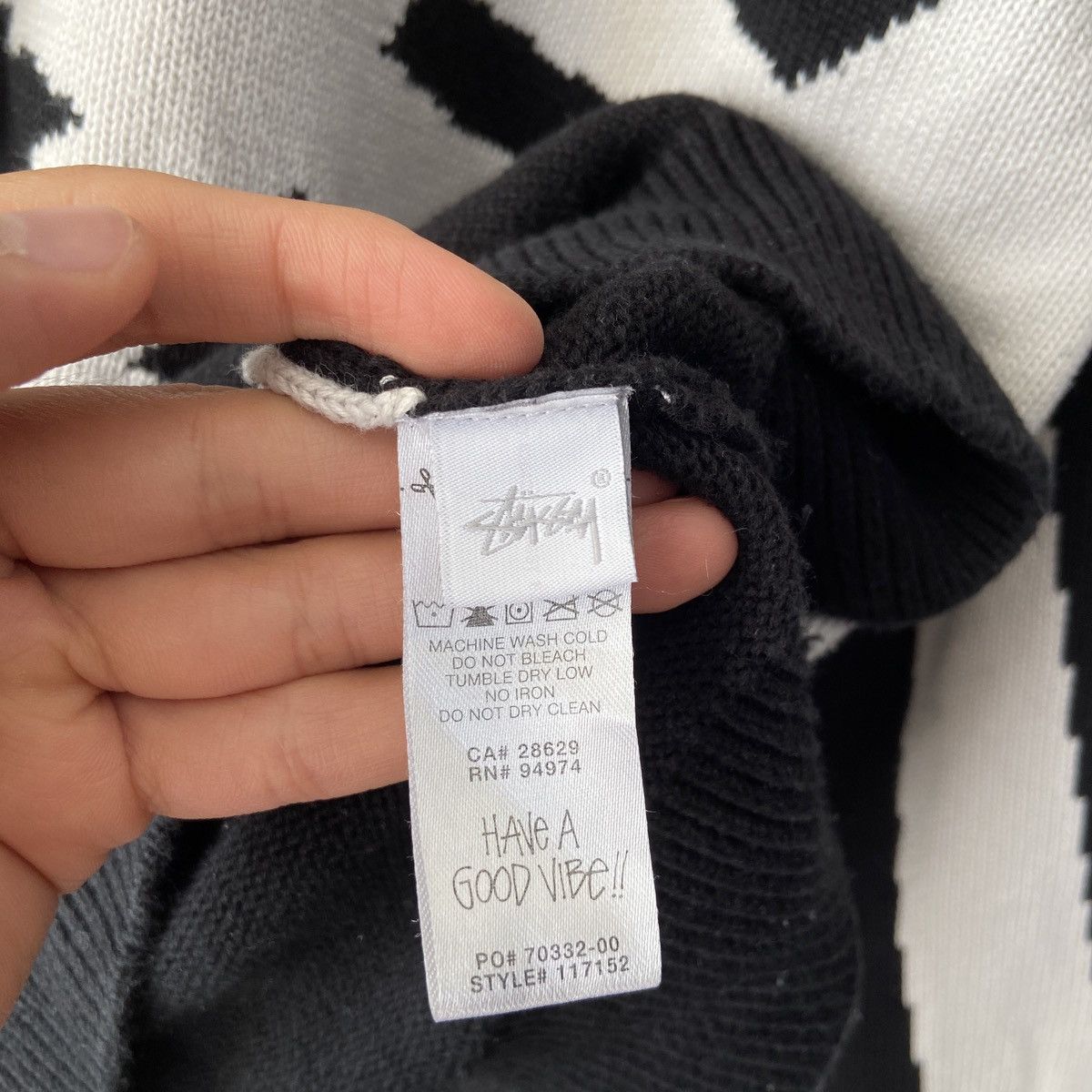 Stussy Rare! STUSSY STOCK KNIT SWEATER - BLACK Size US L / EU 52-54 / 3 - 7 Thumbnail