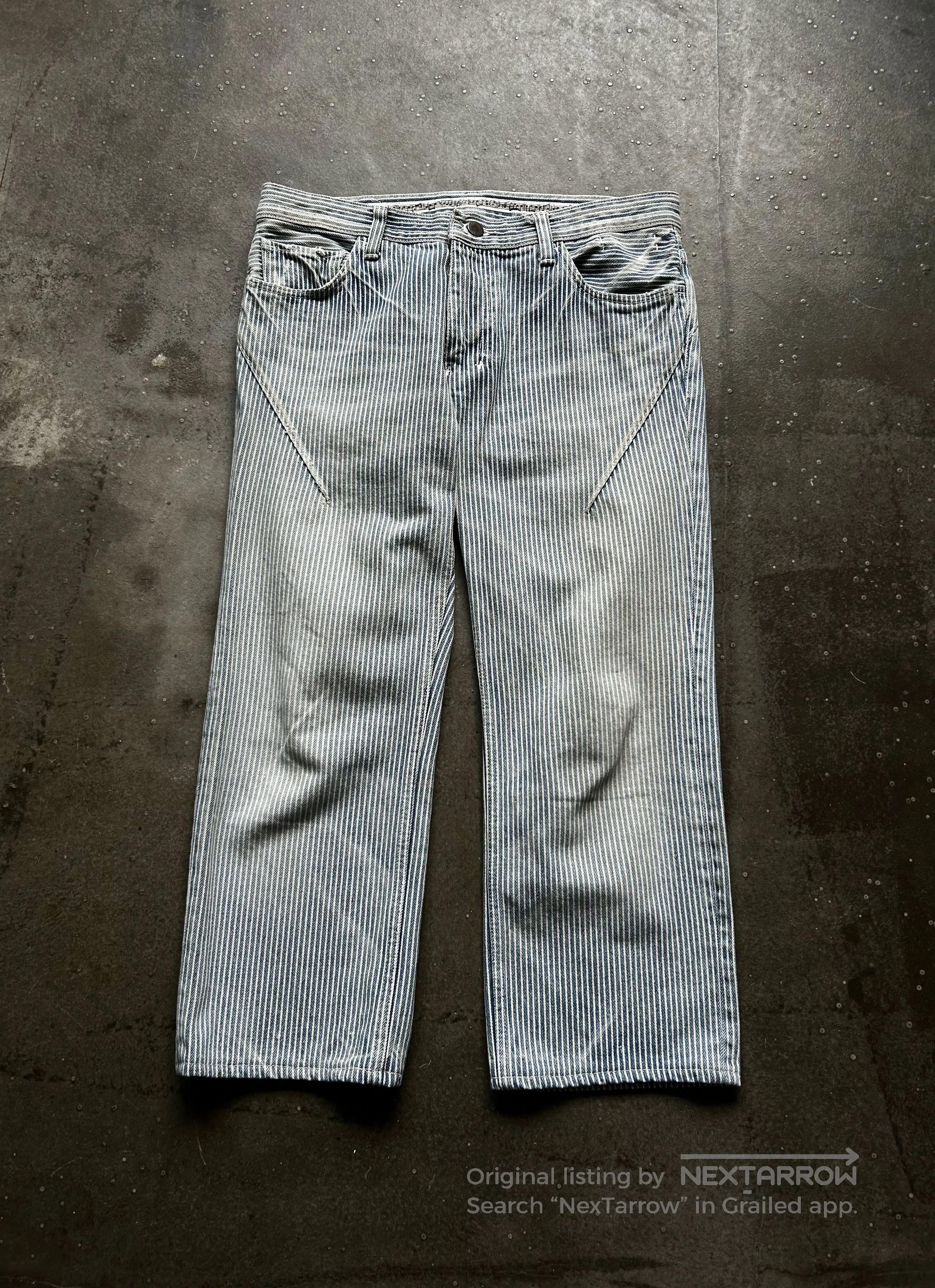 Number (N)ine Number(N)ine 07 Striped Washed Jeans. Size US 33 - 1 Thumbnail