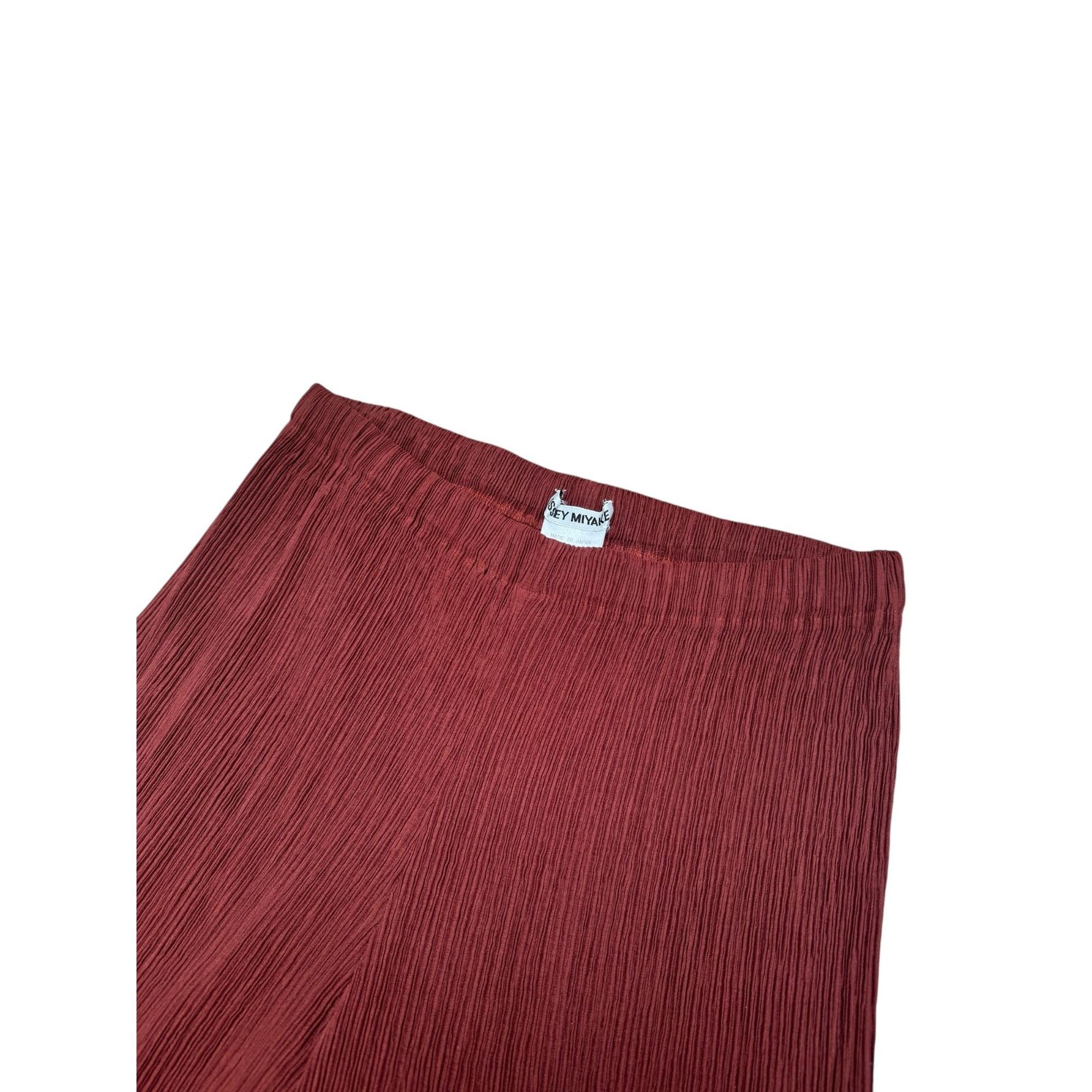 Issey Miyake Burgundy Pleats Please Pants Size 27" / US 4 / IT 40 - 3 Thumbnail