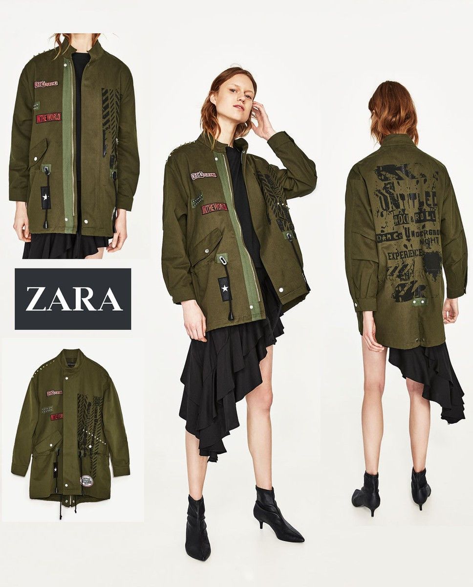 Zara ZARA WOMAN ROCK & ROCK L.B.G STYLE PARKA JACKET OVERSIZED Size L / US 10 / IT 46 - 1 Thumbnail