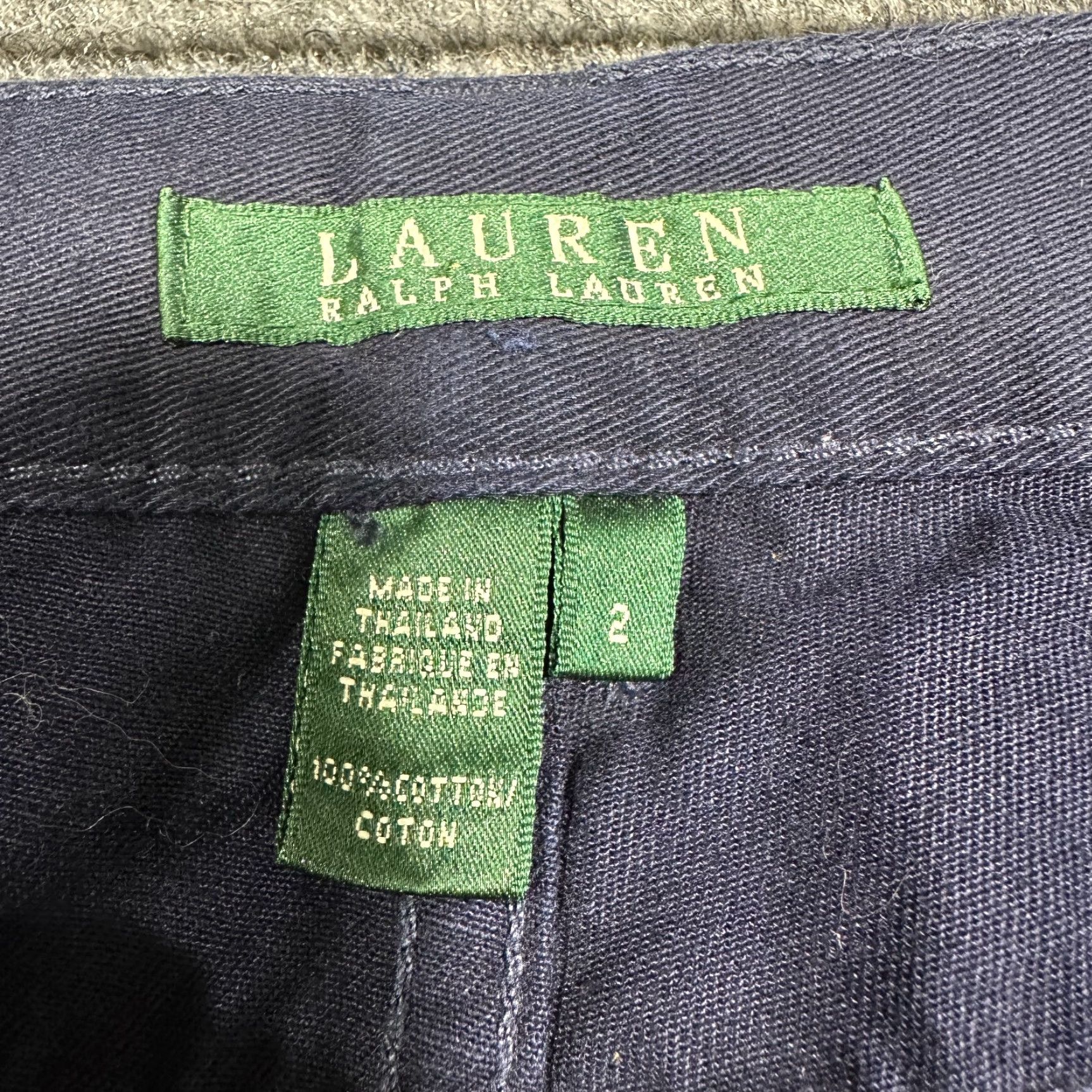 Ralph Lauren Lauren Ralph Lauren Pants Womens 2 Blue Cotton Classic Midcalf Straight Cropped 2Pockets Vintage No? Size 26" / US 2 / IT 38 - 4 Thumbnail