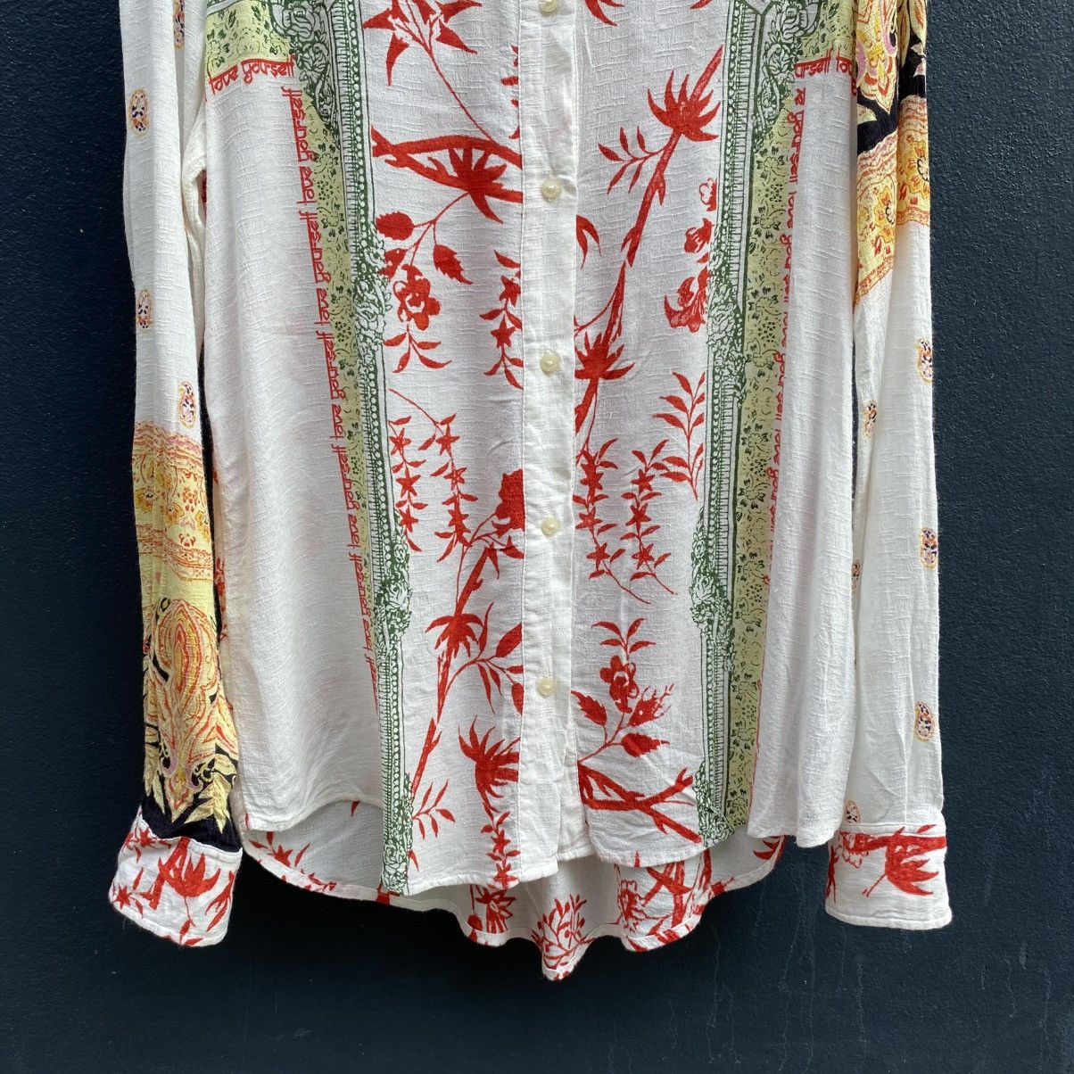 Desigual Desigual Floral Bohemian Long-Sleeve Shirt Size M / US 6-8 / IT 42-44 - 16 Thumbnail