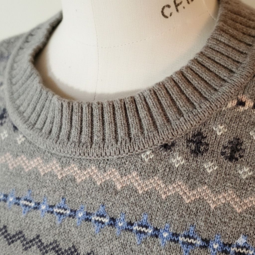 Nautica Nautica Size M Cotton Sweater Grey Blue Pink Anchor Stripe Size M / US 6-8 / IT 42-44 - 5 Thumbnail