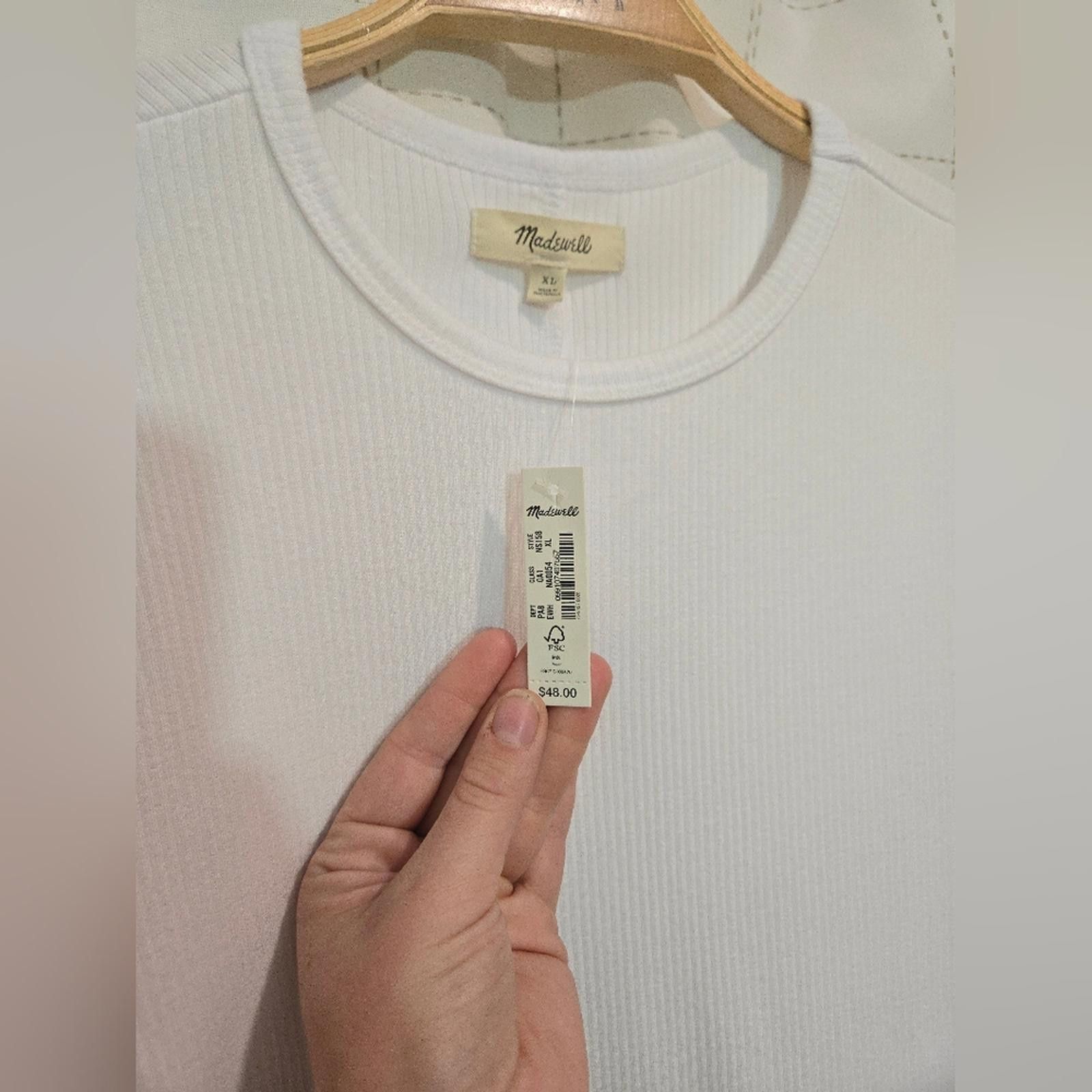 Madewell Madewell Drapey Rib Tee M Size M / US 6-8 / IT 42-44 - 4 Thumbnail