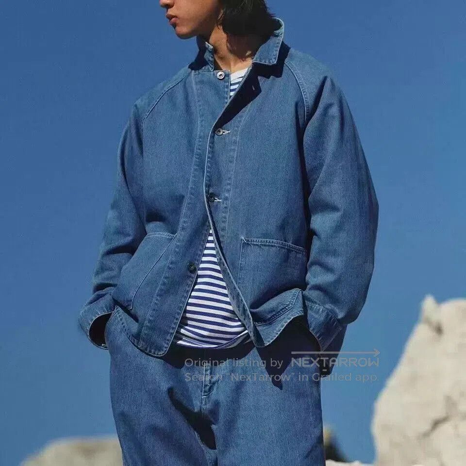 Nanamica Nanamica Indigo Bleach Denim Jacket. Size US L / EU 52-54 / 3 - 1 Thumbnail