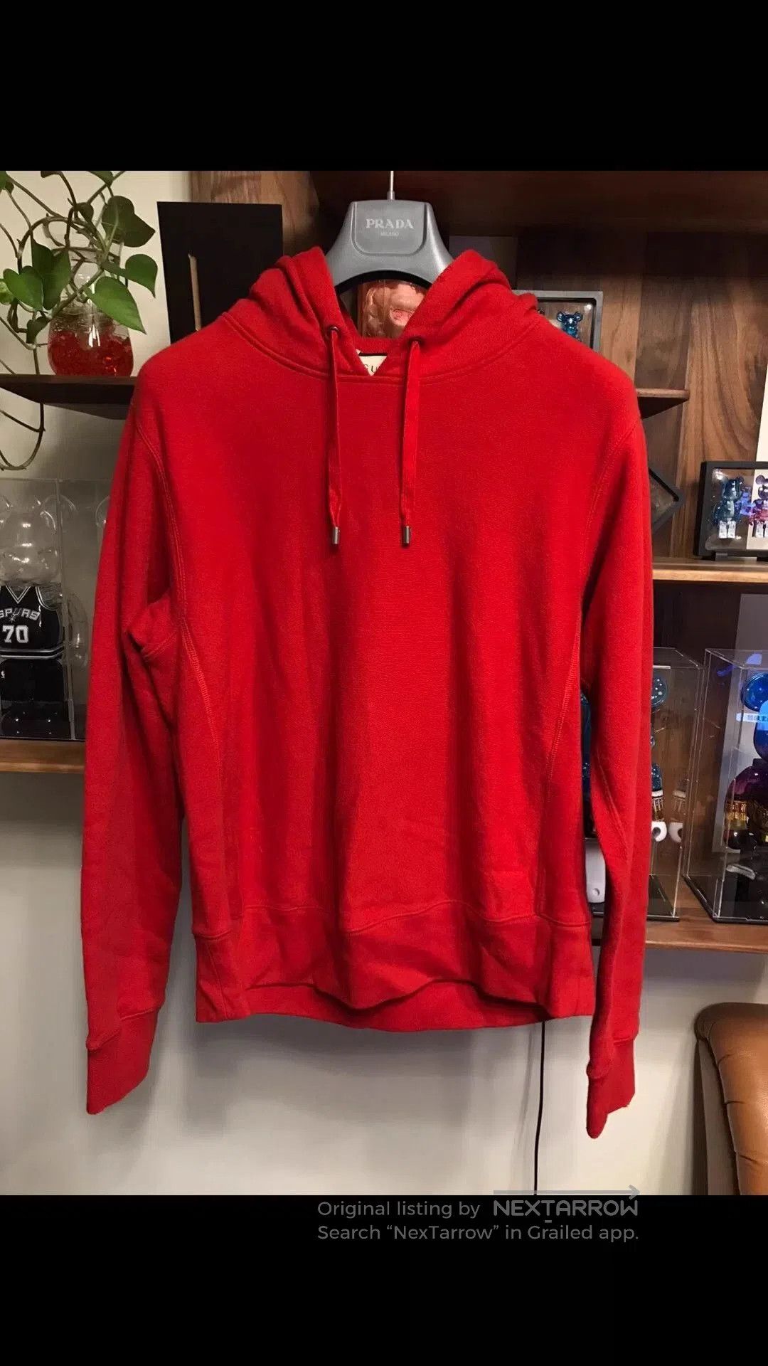 Gucci Red Hoodie with Drawstring and Kangaroo Pocket. Size US M / EU 48-50 / 2 - 1 Thumbnail