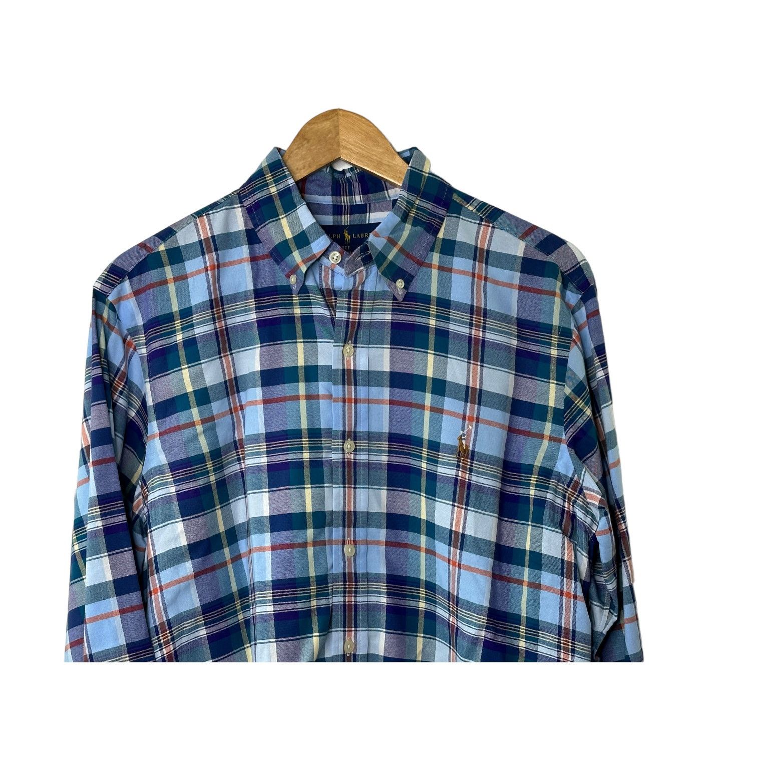 Ralph Lauren Ralph Lauren Blue Plaid Classic Fit Button Up Shirt Size US M / EU 48-50 / 2 - 5 Thumbnail