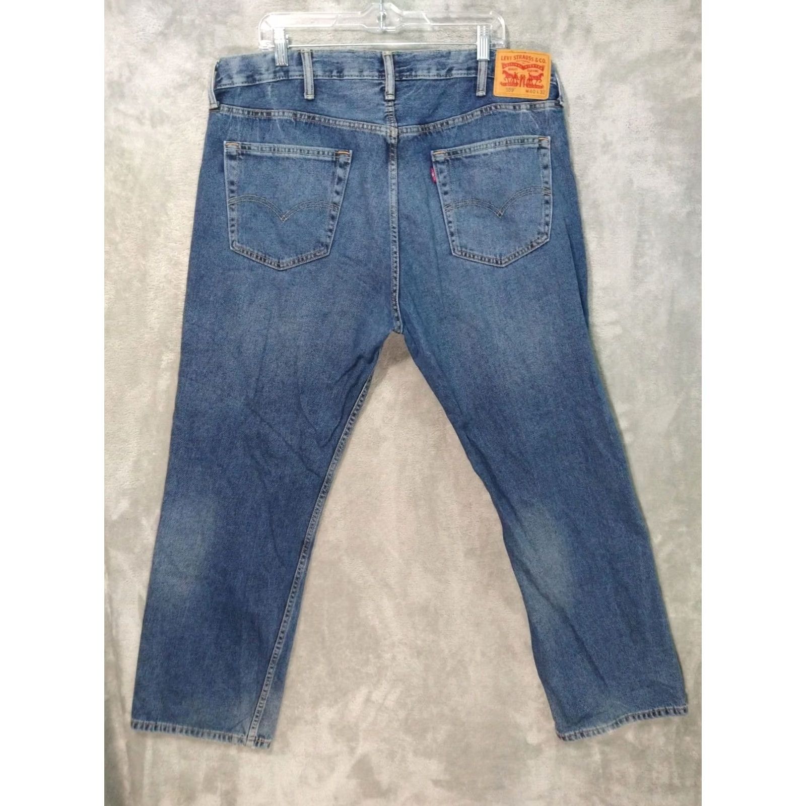 Levi's Levi's 559 Jeans Mens 40x32 Blue Denim Relaxed Straight Mid Wash Size US 40 / EU 56 - 2 Thumbnail