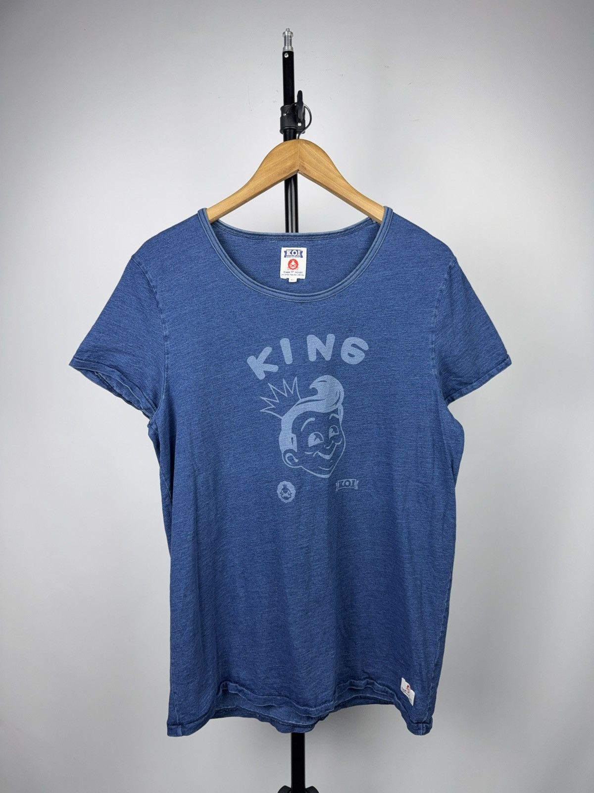 Kings Of Indigo 00s Japanese KOI Kings of Indigo Graphic Indigo Dyed T-Shirt Size US M / EU 48-50 / 2 - 1 Thumbnail