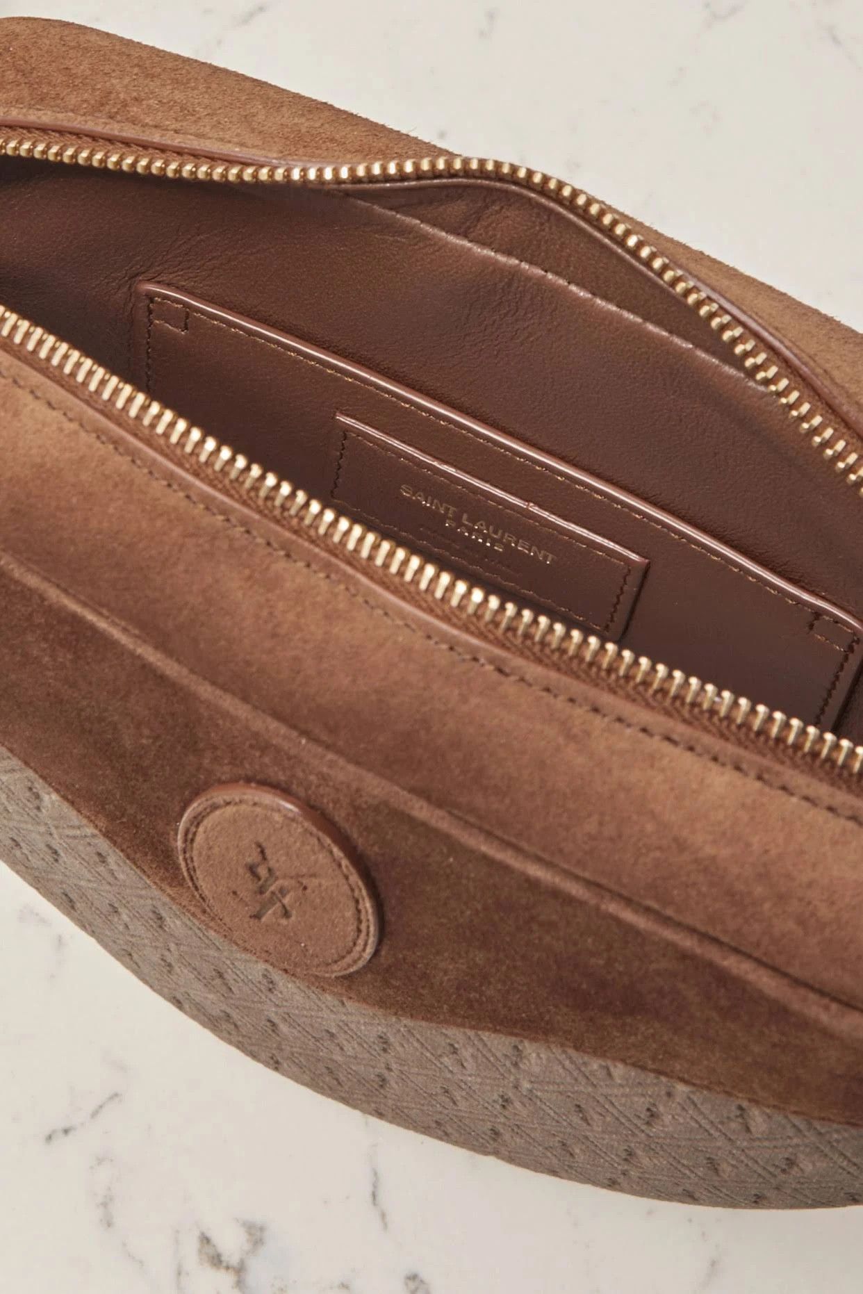 Saint Laurent Paris o1s1wg111124 Size: OS / Monogramme Cross Body Bag in Brown Size ONE SIZE - 10 Thumbnail