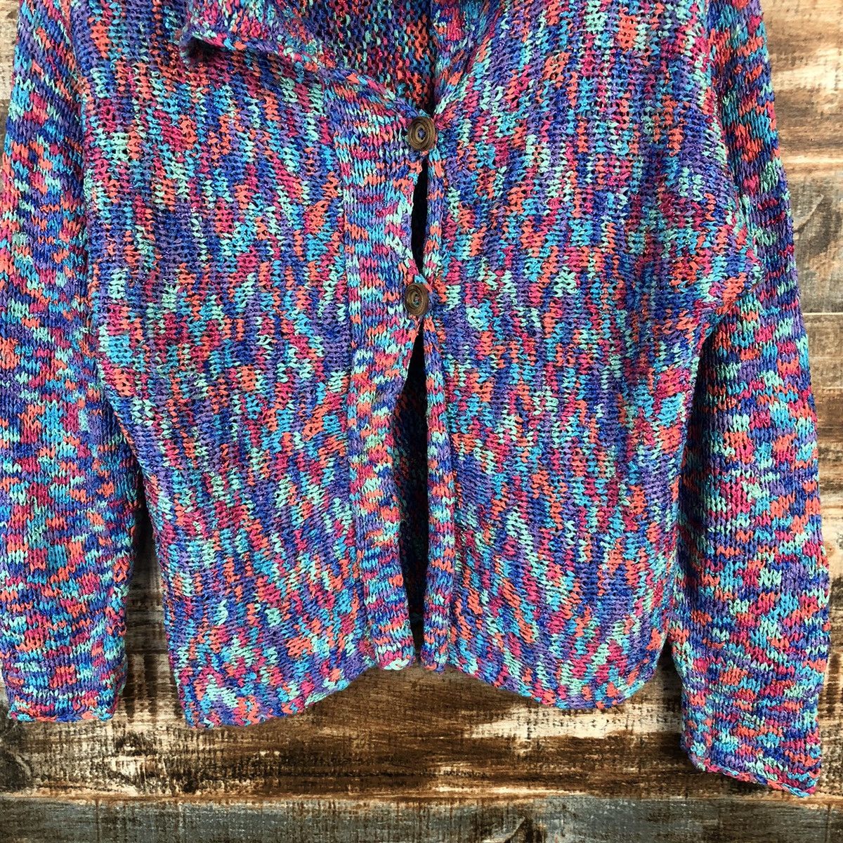 Homespun Knitwear × Japanese Brand DLL Japanese Brand Blue Cardigan Knitwear #C523 Size XS / US 0-2 / IT 36-38 - 6 Thumbnail