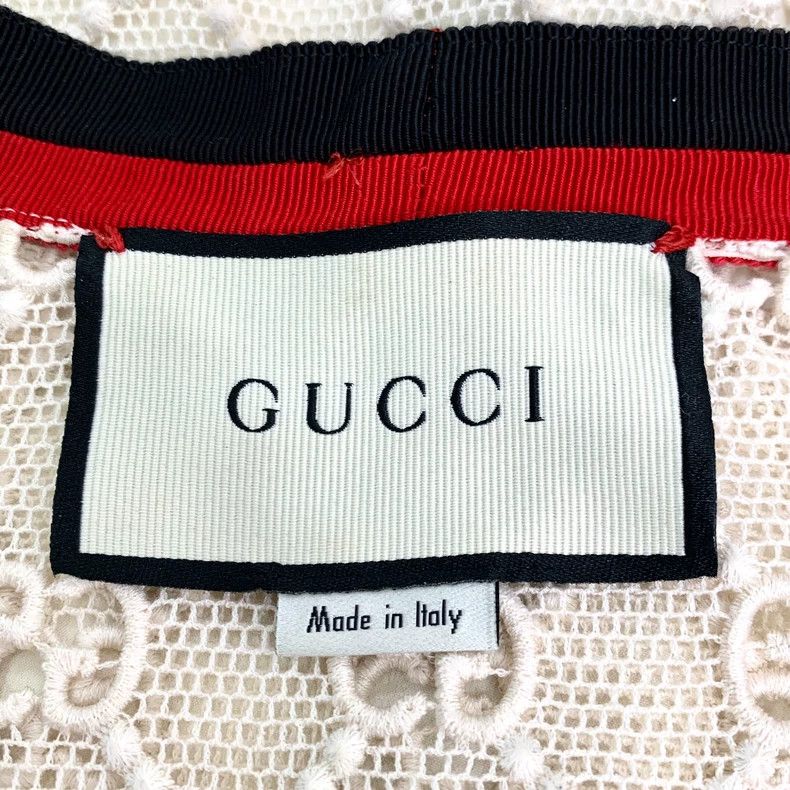 Gucci GucciBeige hollow old flower full print V-neck cotton short Size XS / US 0-2 / IT 36-38 - 5 Thumbnail