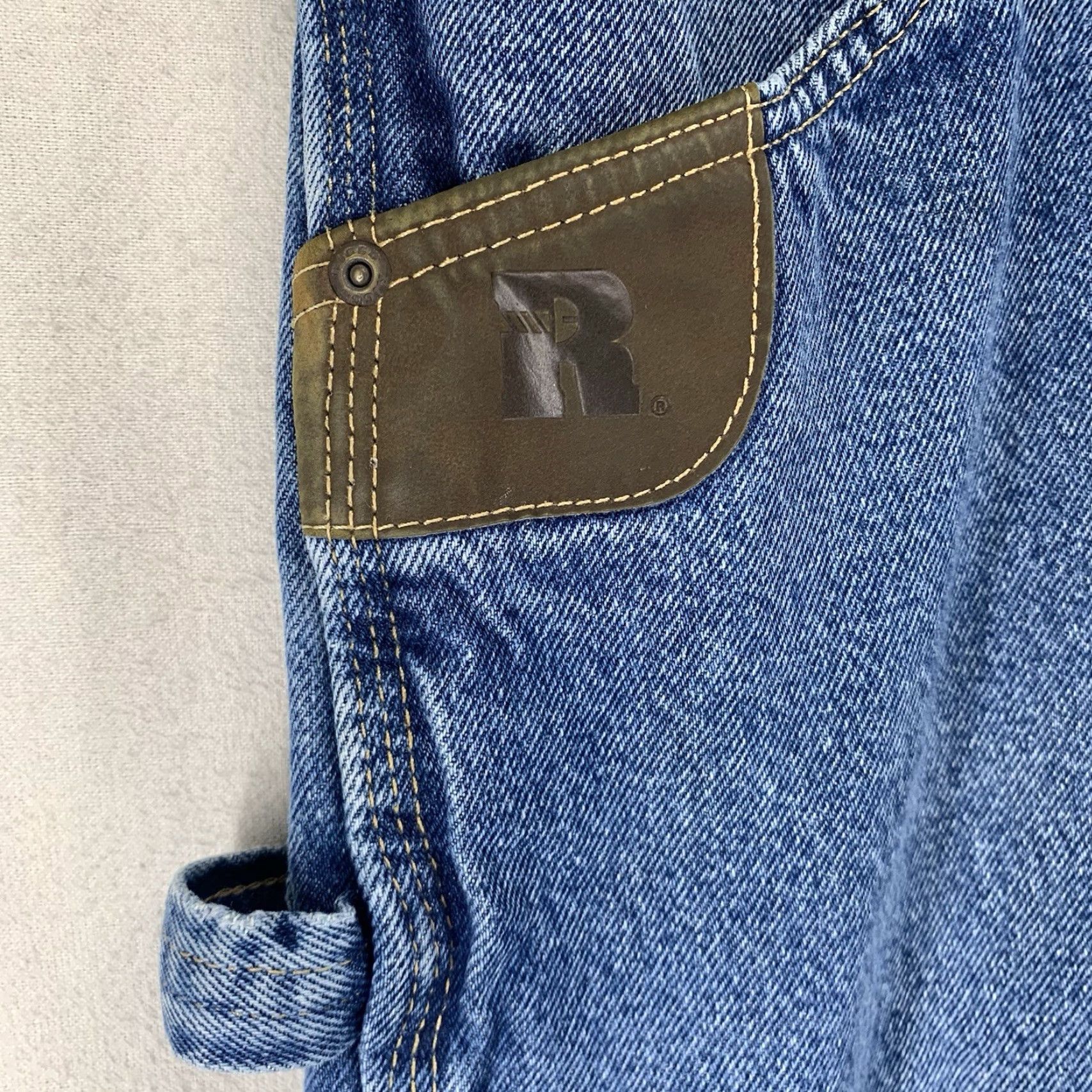 Wrangler Wrangler Jeans Mens 35x30 Blue Denim Relaxed Fit Carpenter Workwear Size US 35 - 3 Thumbnail