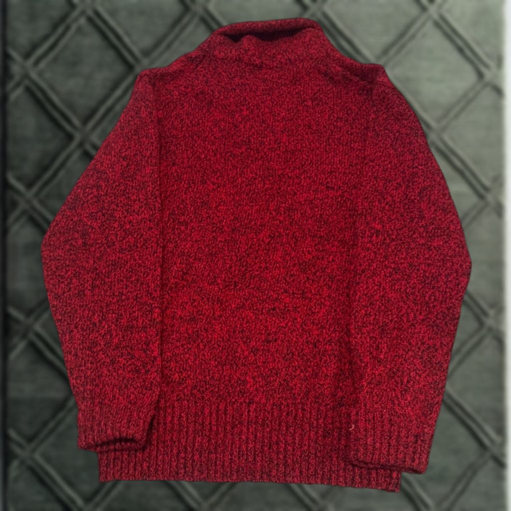 Vintage VINTAGE Woolrich Red Agryle Shawl Button Collar Wool Sweater Medium Size US M / EU 48-50 / 2 - 1 Thumbnail