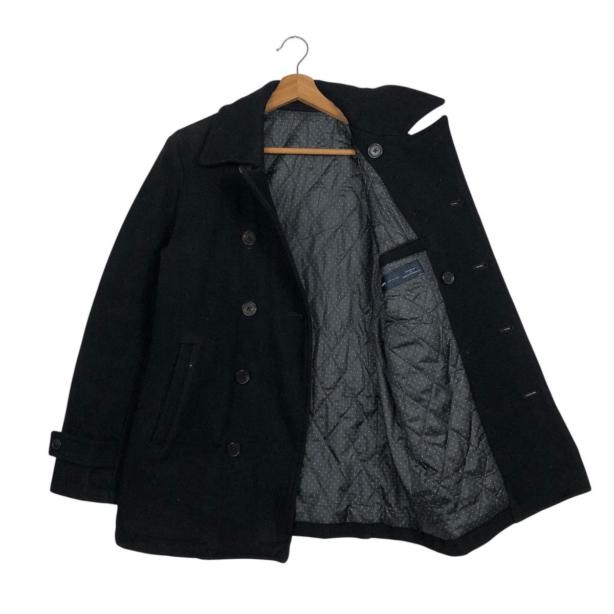 Issey Miyake 📌Vintage Wool Jacket Double Collar Ships Jet Blue Japan Size US M / EU 48-50 / 2 - 12 Thumbnail