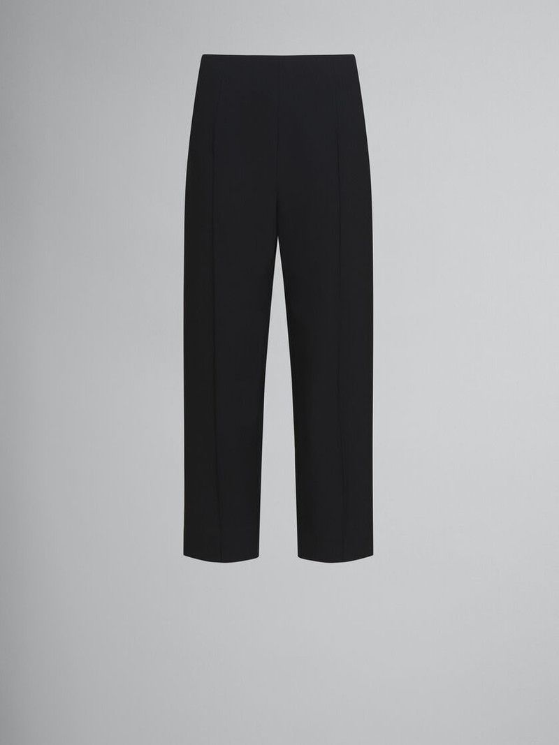 Marni o1w1db10426 Wool Blend Trousers in Black Size 28" / US 6 / IT 42 - 1 Thumbnail