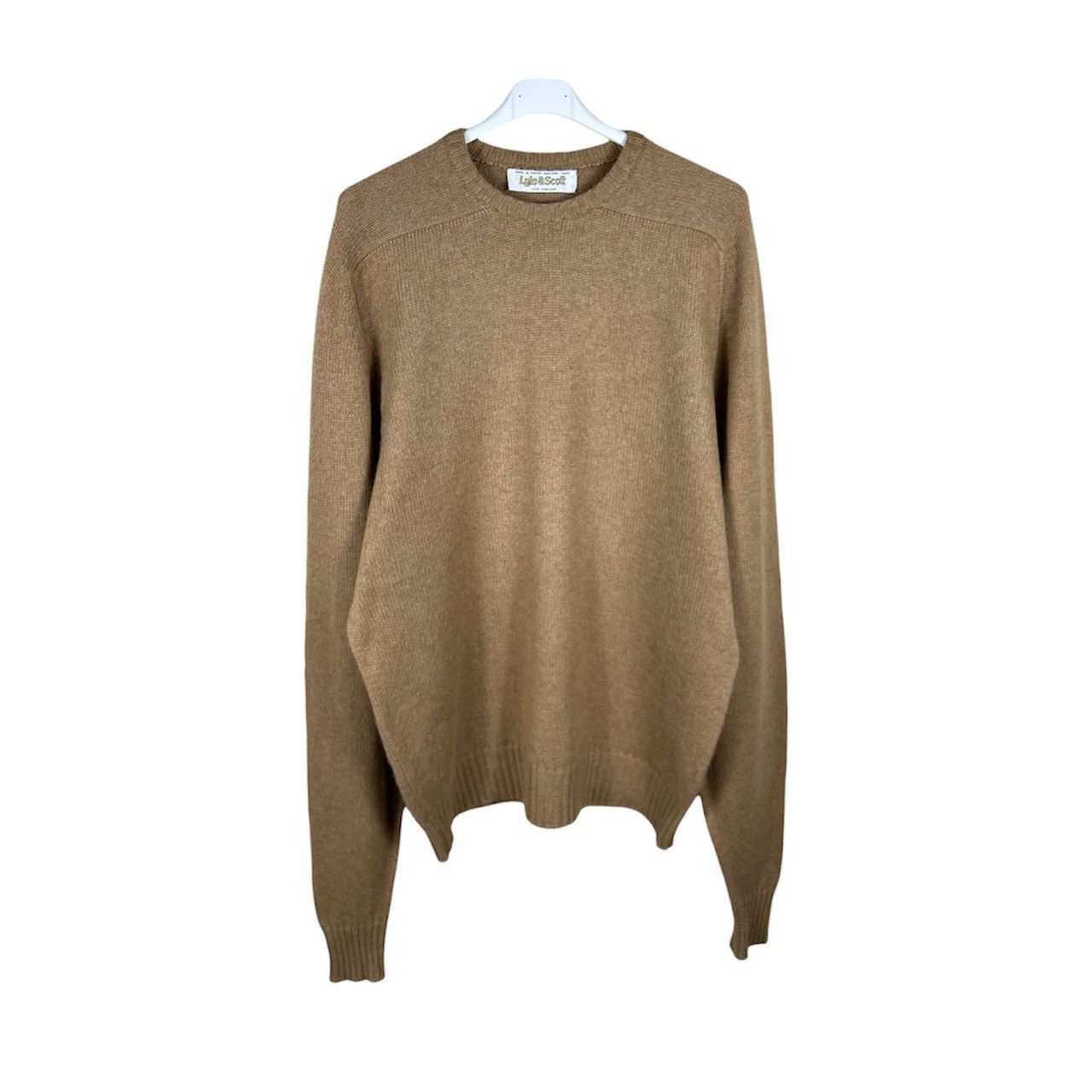 Lyle & Scott Vintage 90s Lyle & Scott camelhair knit sweater aesthetic Size US XL / EU 56 / 4 - 1 Thumbnail