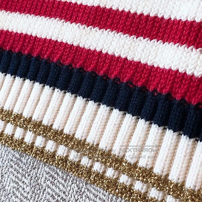 Gucci Gucci Red and white striped navy-style knitted dress Size M / US 6-8 / IT 42-44 - 4 Thumbnail