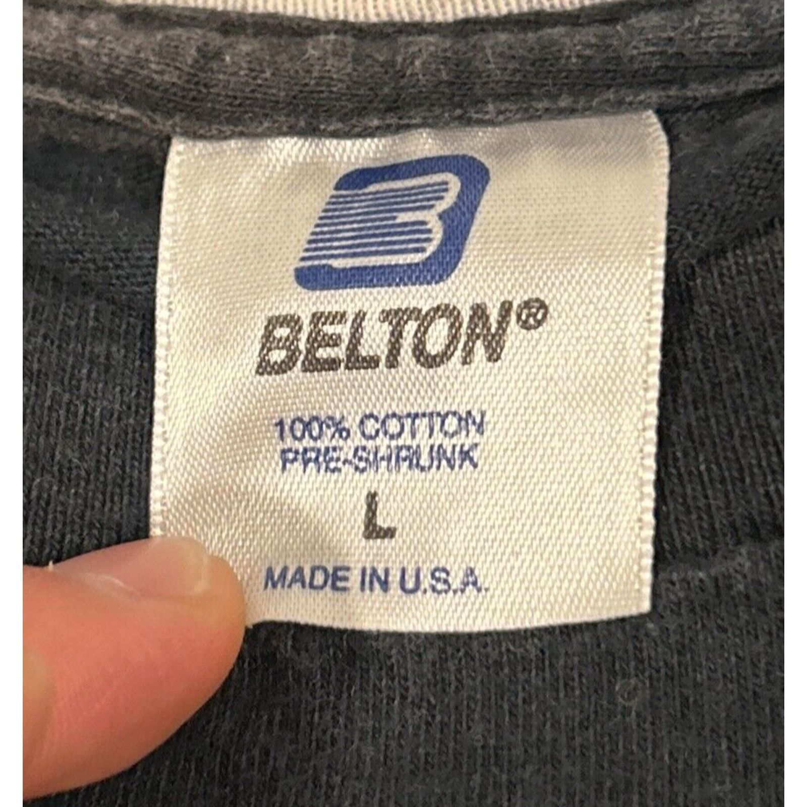 Nike RARE 80s 90s Nike Shirt large Lined Belton USA Single Stitch Size US L / EU 52-54 / 3 - 3 Thumbnail