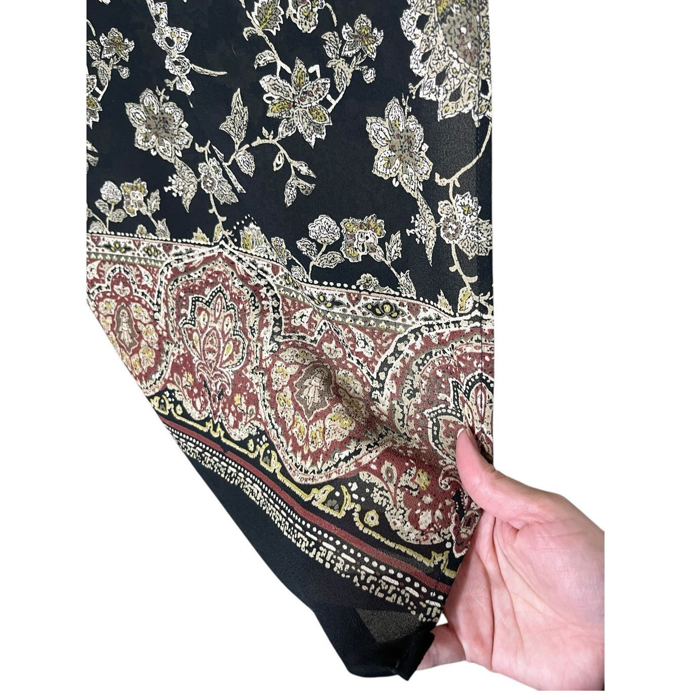 Hunt Club Vintage Hunt Club Floral Print Wrap Maxi Skirt Size 12 Size 34" / US 12 / IT 48 - 5 Thumbnail