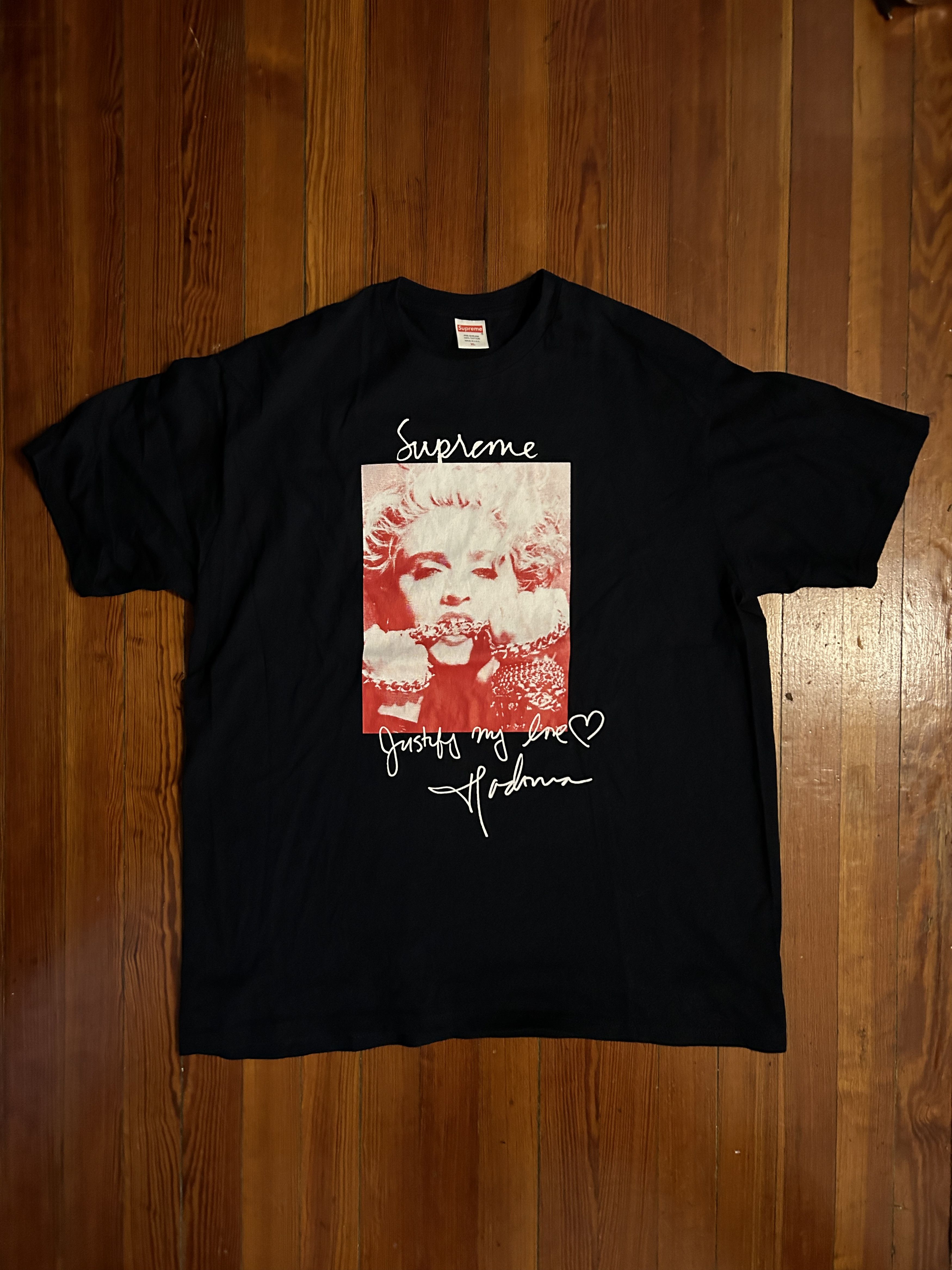 Supreme Supreme Madonna Tee Navy Grailed