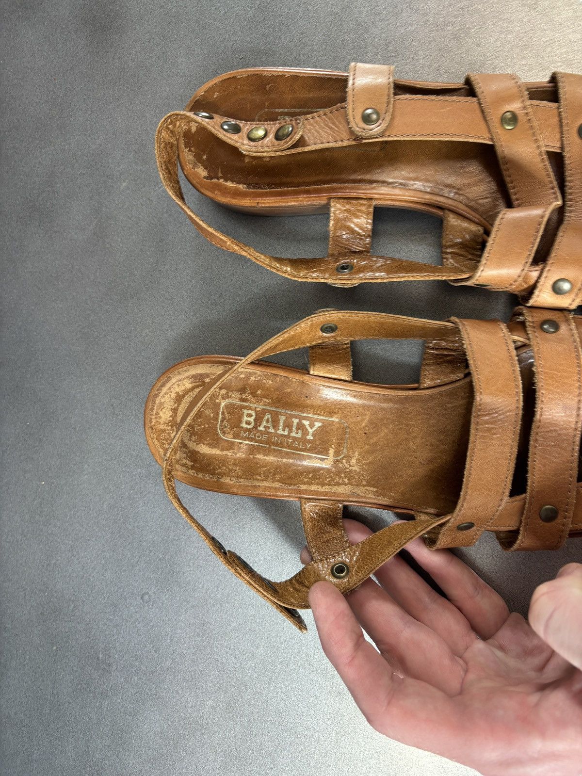 Bally 1985 Vintage Bally Sandals Made in Italy Leather 1980s Women Size US 8.5 / IT 38.5 - 10 Thumbnail