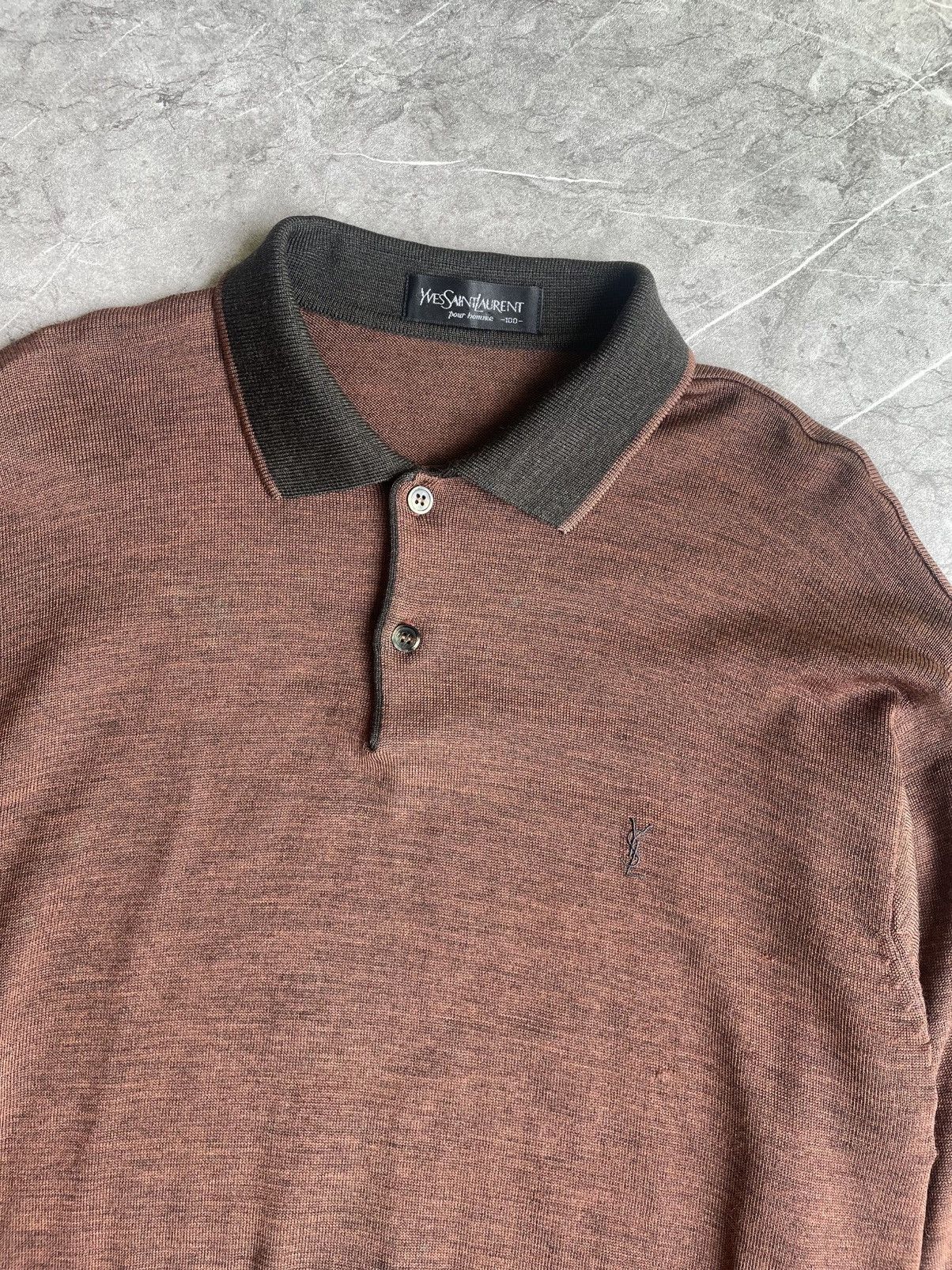 Yves Saint Laurent Yves Saint Laurent YSL Polo Shirt Size US L / EU 52-54 / 3 - 2 Thumbnail