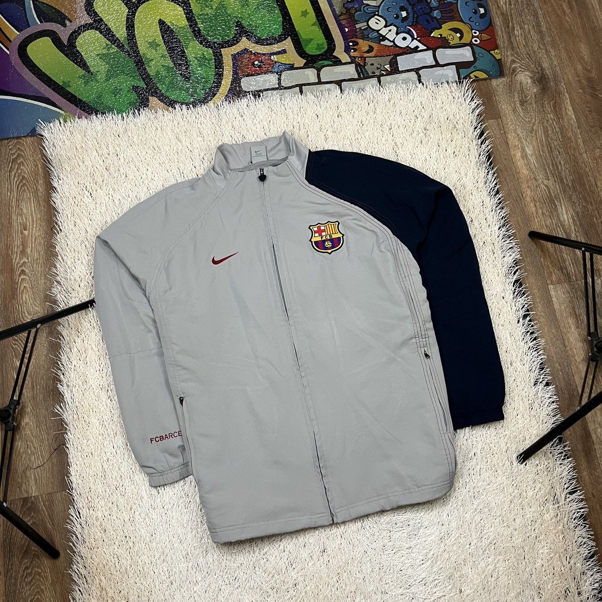 Nike Rare Vintage Nike Jacket FC Barcelona Football Soccer FCB | Grailed