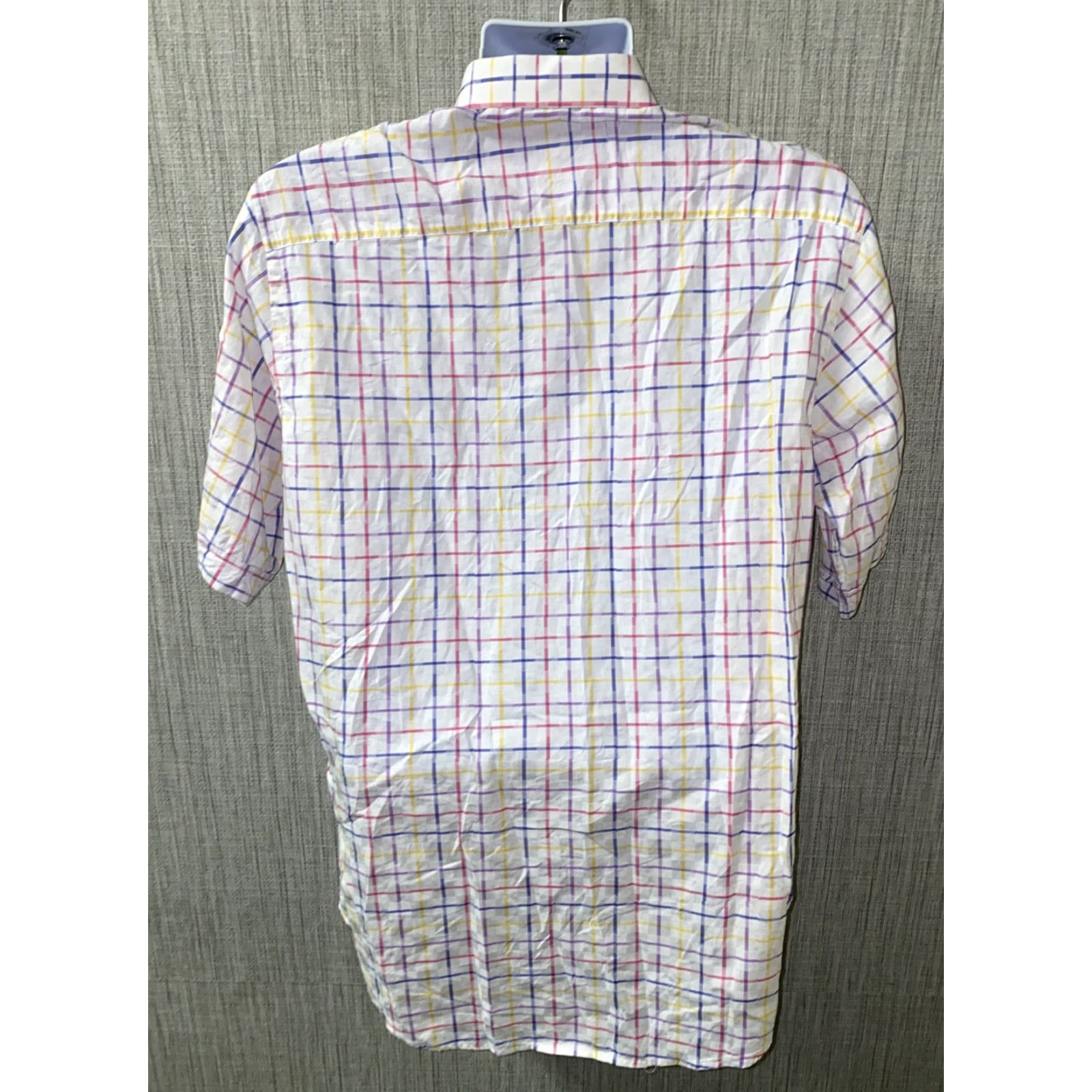 BUGATCHI Bugatchi Uomo Shirt Short Sleeve Multi Color Button-Front Size M Men Regular Colorful Button-Up Size US M / EU 48-50 / 2 - 4 Thumbnail