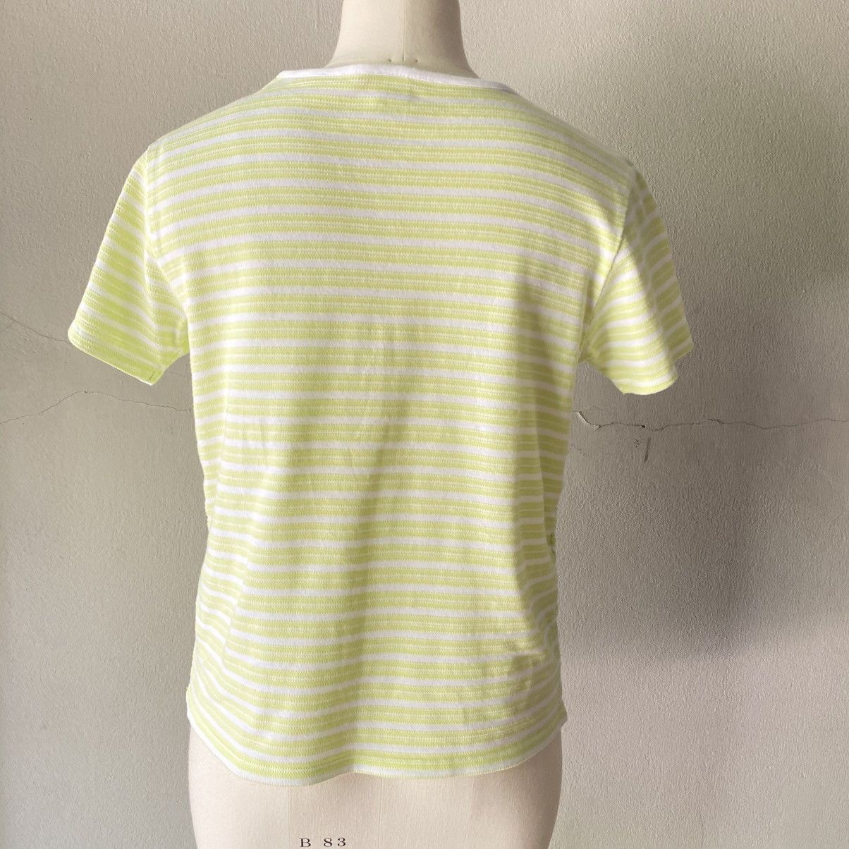 Courreges Courreges Lime Green Striped Short Sleeve Tee Size XS / US 0-2 / IT 36-38 - 20 Thumbnail