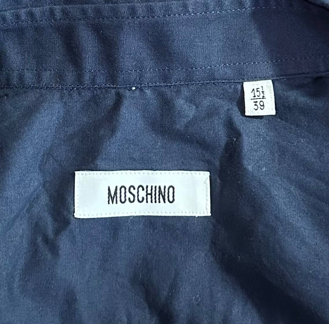 Moschino Moschino Logo Heart Blue Shirt Buttons Long Sleeve cotton Size US M / EU 48-50 / 2 - 9 Thumbnail